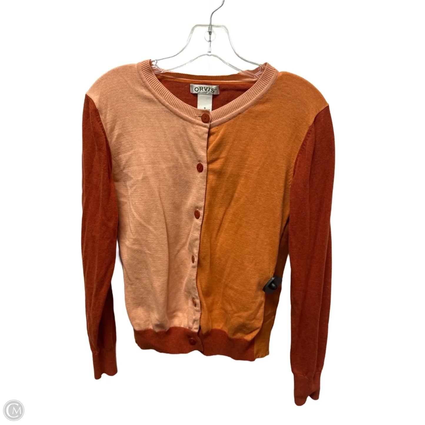 Top Long Sleeve By Orvis In Orange, Size: S