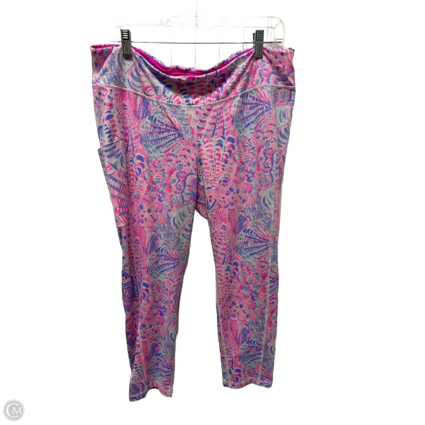 Pants Designer By Lilly Pulitzer In Blue & Pink, Size: 1x