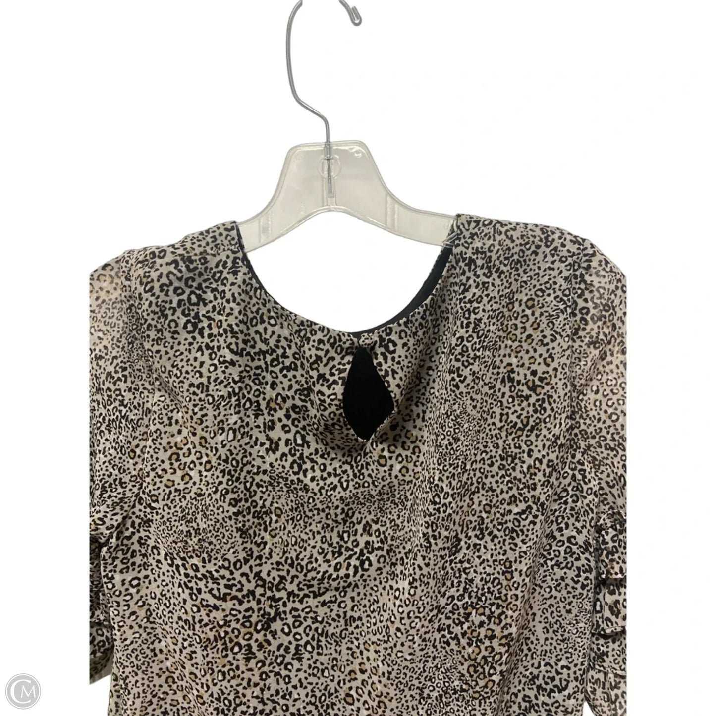 Top Short Sleeve By Cece In Animal Print, Size: Xs
