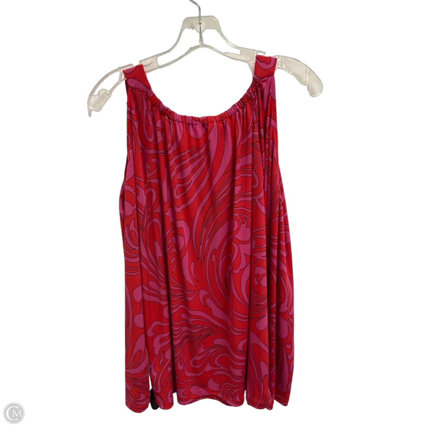 Top Long Sleeve By Michael By Michael Kors In Orange & Pink, Size: 1x