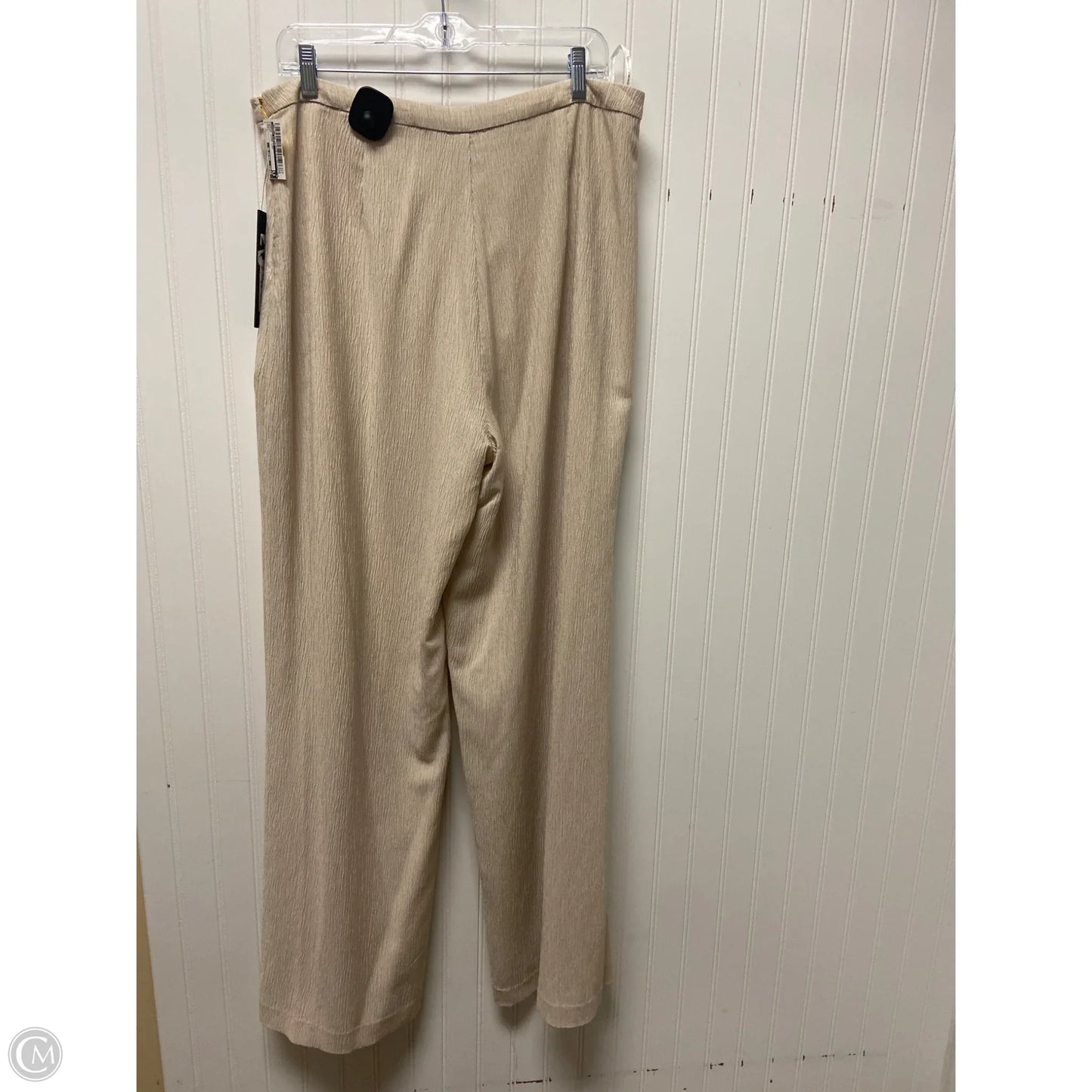 Pants Wide Leg By Donna Karan In Beige, Size: L