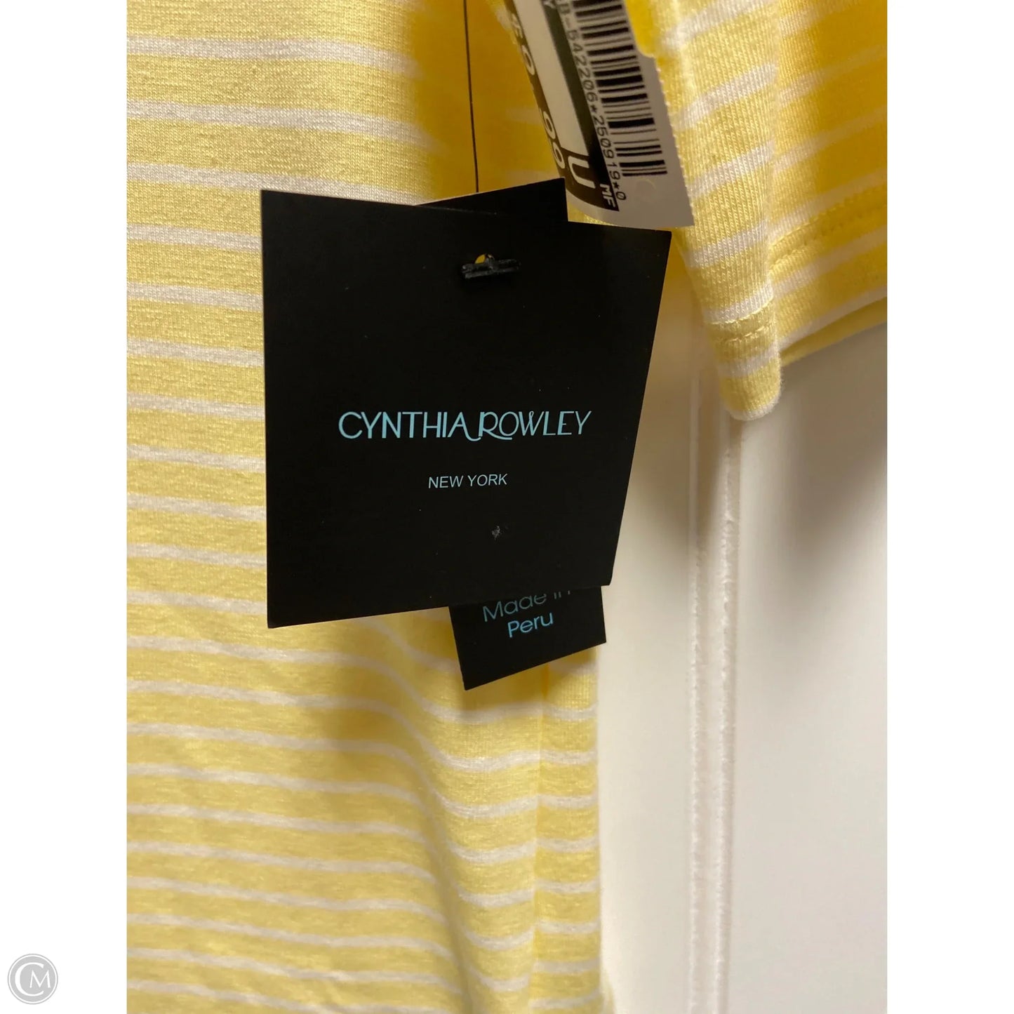 Top Short Sleeve Basic By Cynthia Rowley In Striped Pattern, Size: S