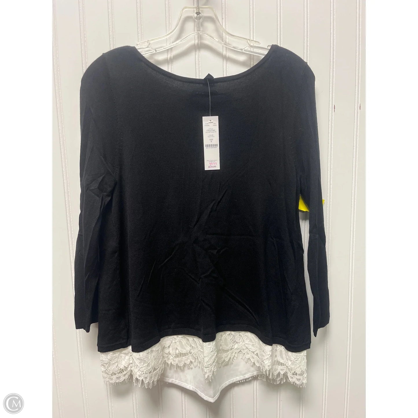 Top Long Sleeve By White House Black Market In Black, Size: S
