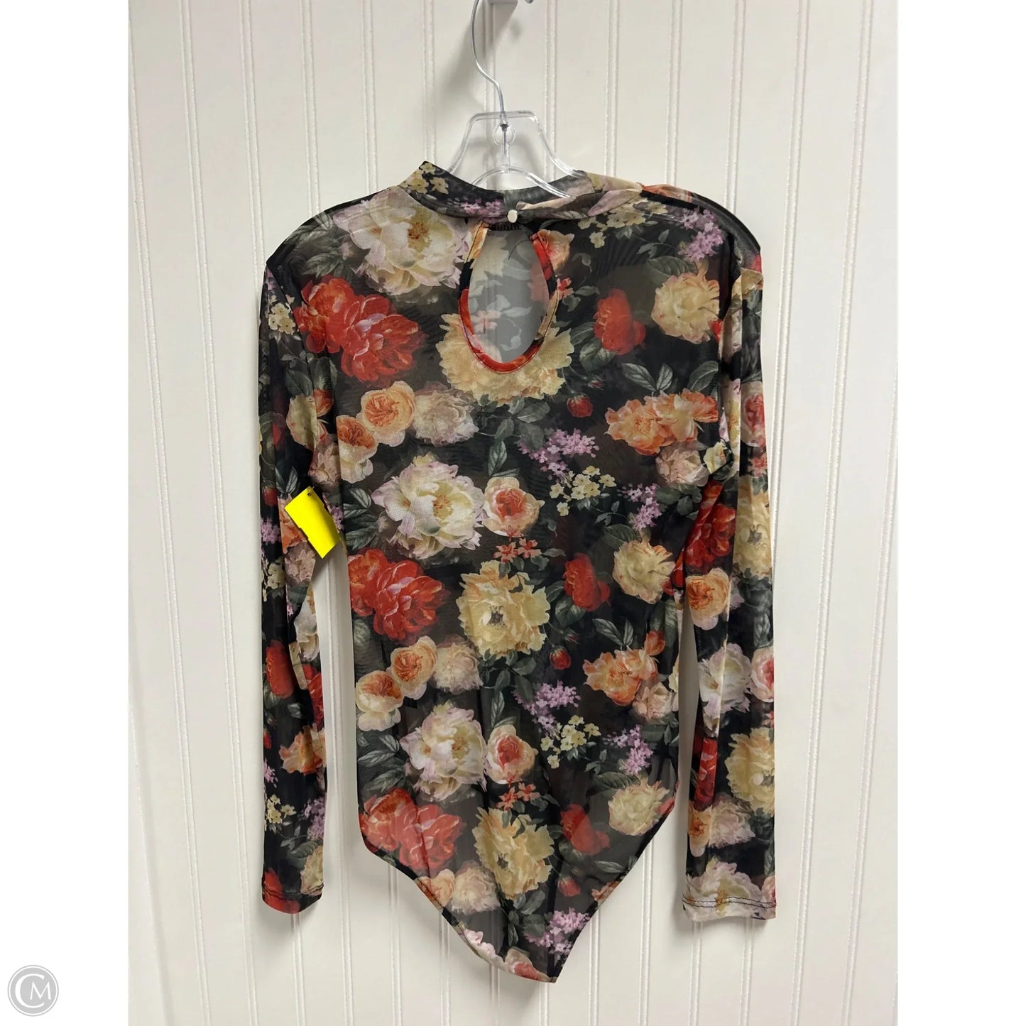 Bodysuit By Clothes Mentor In Floral Print, Size: L