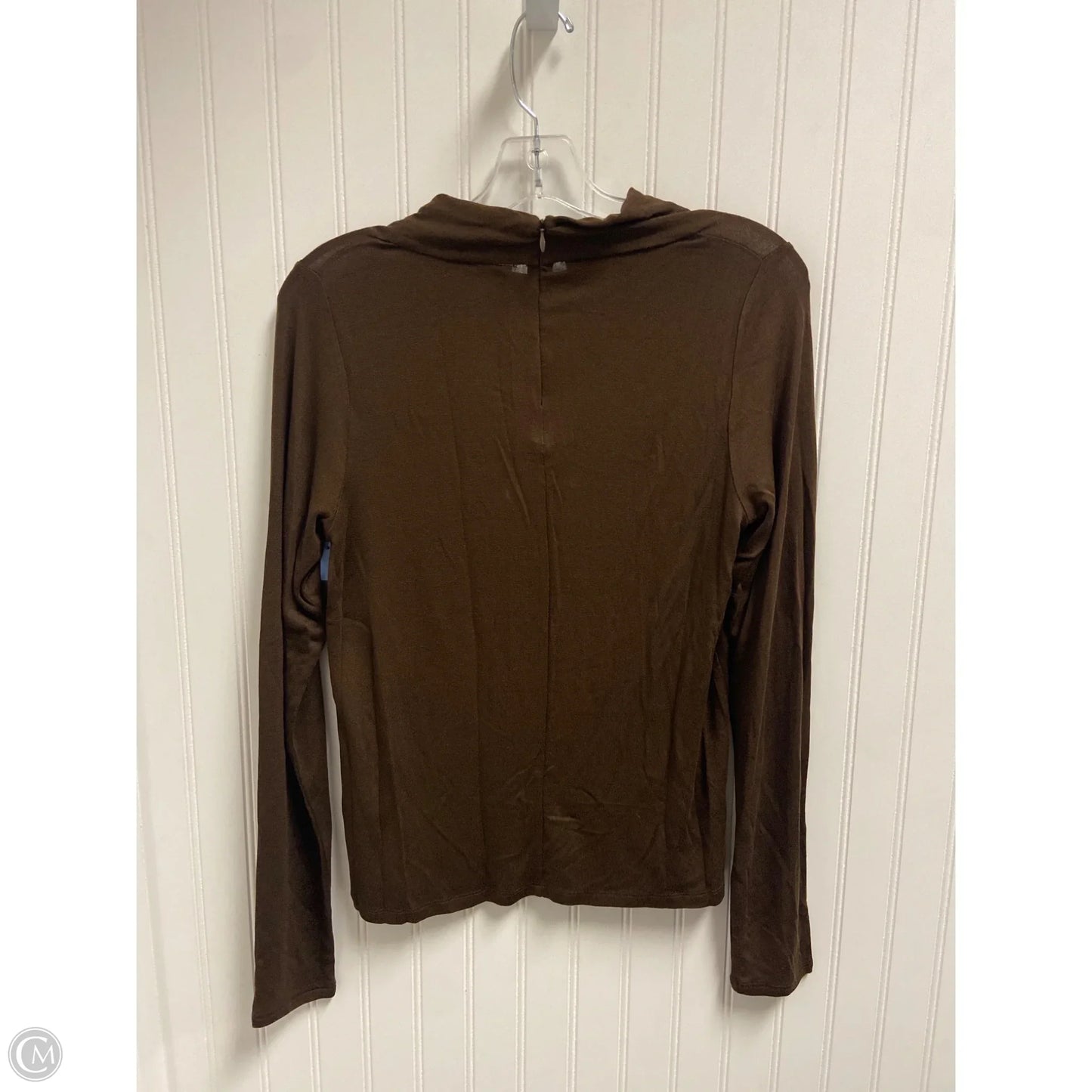 Top Long Sleeve By Vince In Brown, Size: L