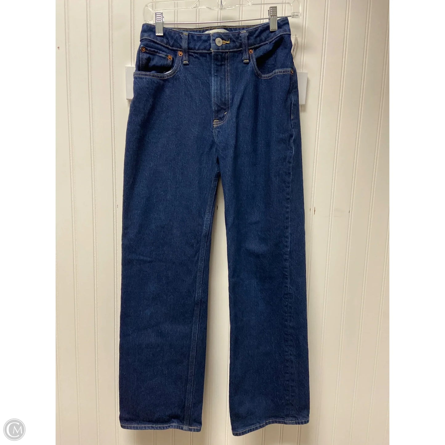Jeans Straight By Abercrombie And Fitch In Blue Denim, Size: 2