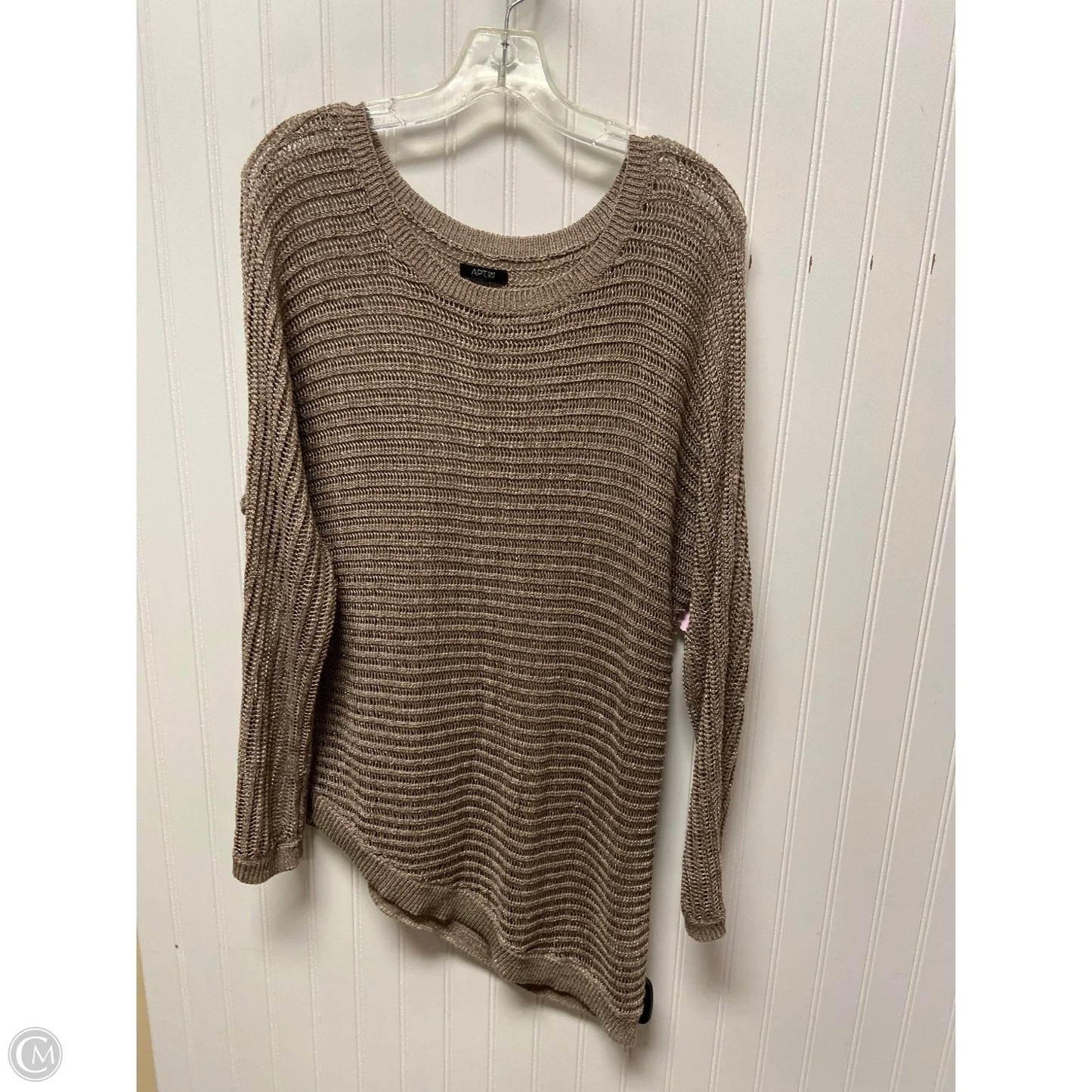Sweater By Apt 9 In Taupe, Size: L