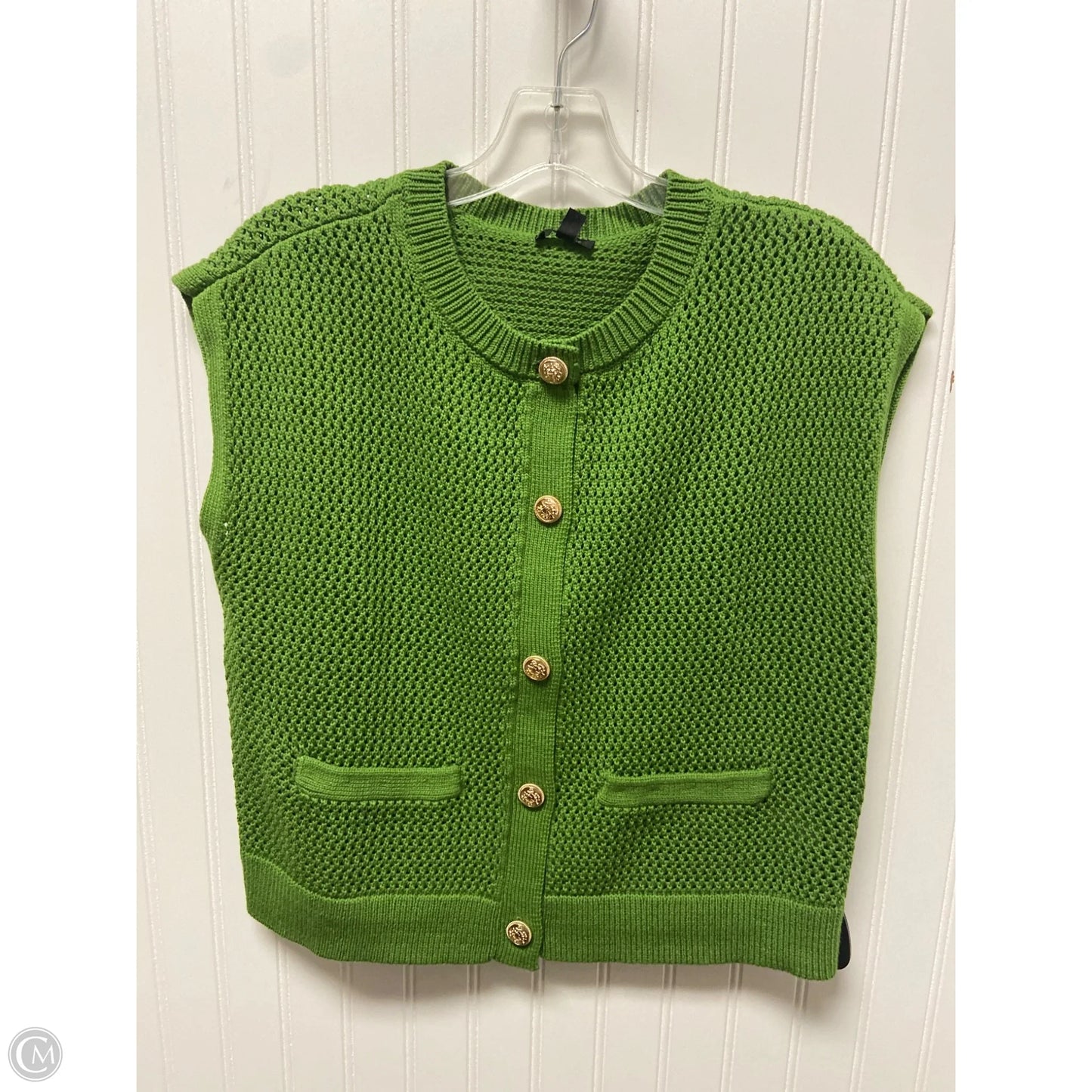 Vest Sweater By Talbots In Green, Size: Xs