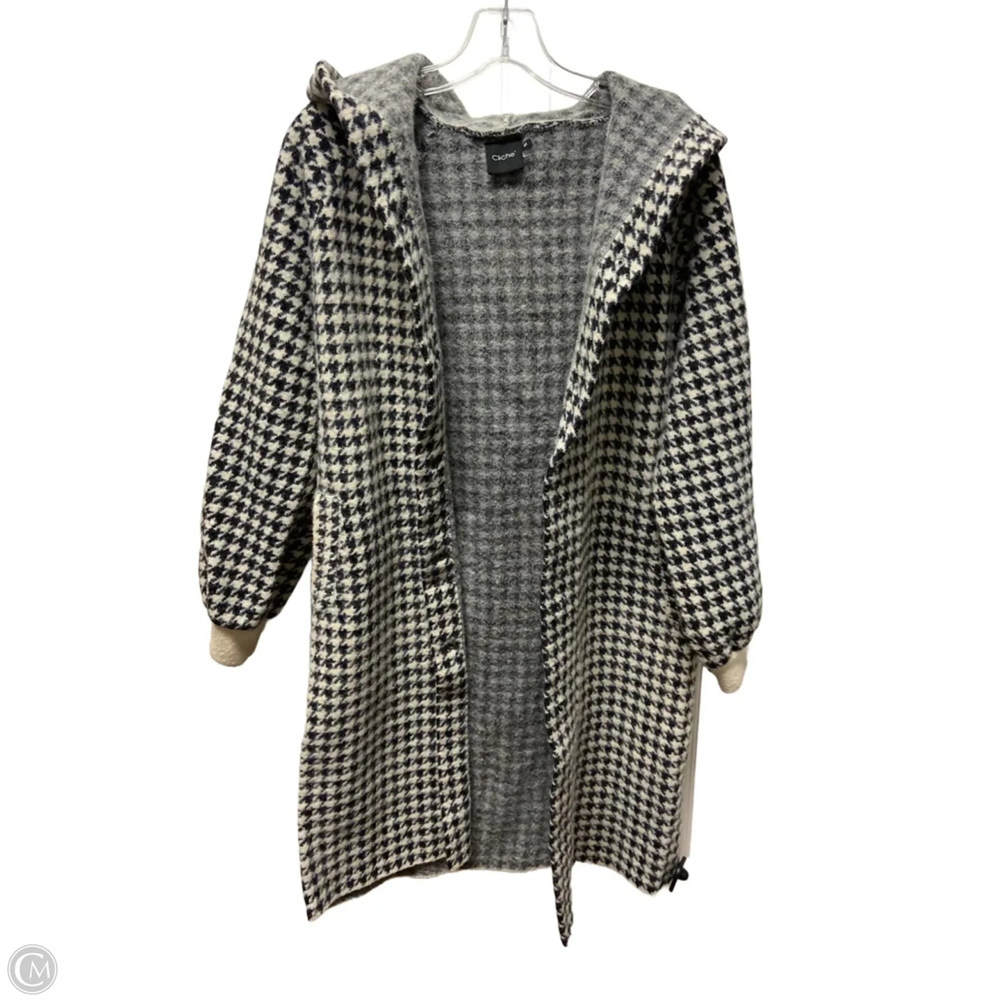 Coat Faux Fur & Sherpa By Cliche In Black & White, Size: M