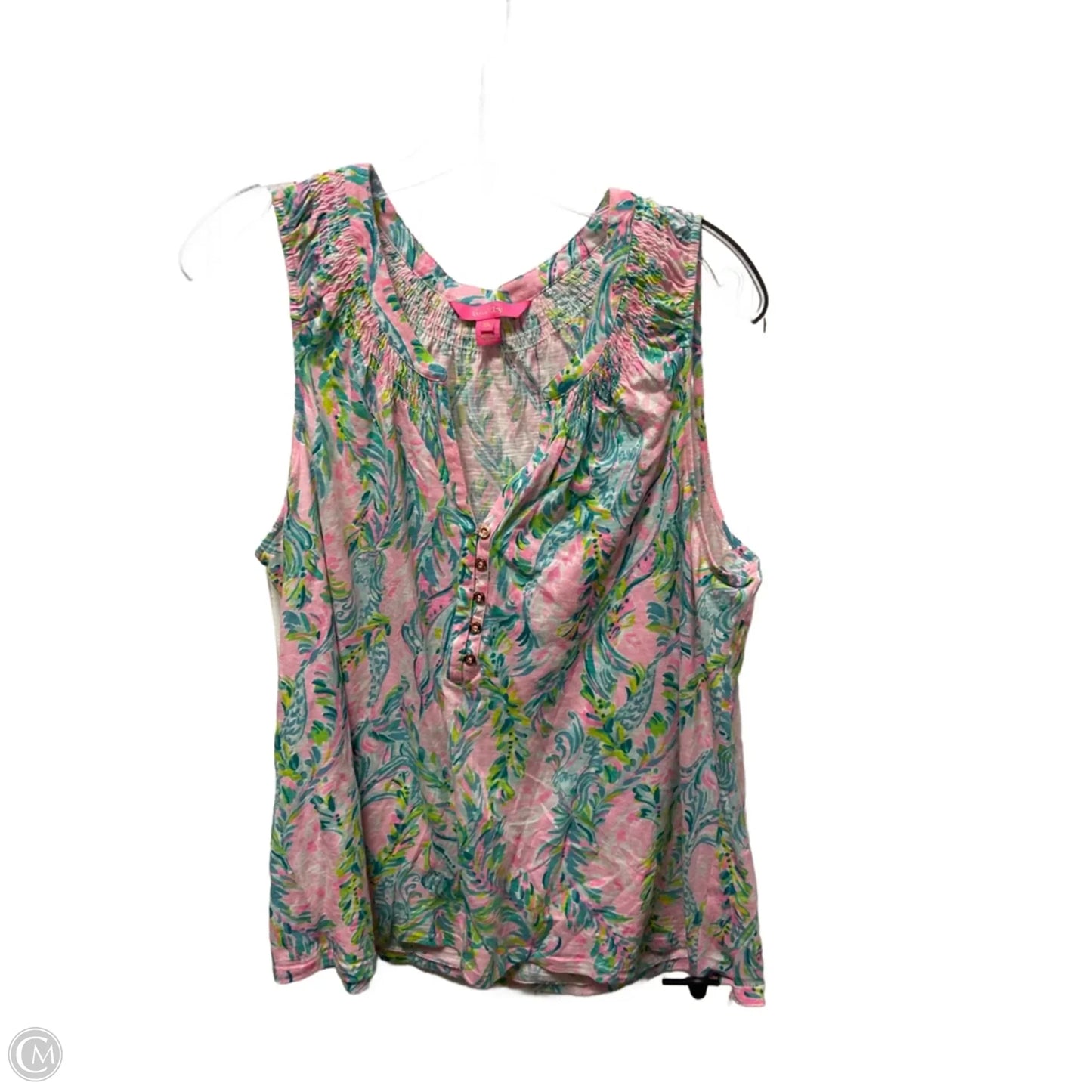 Top Sleeveless Designer By Lilly Pulitzer In Pink, Size: 1x