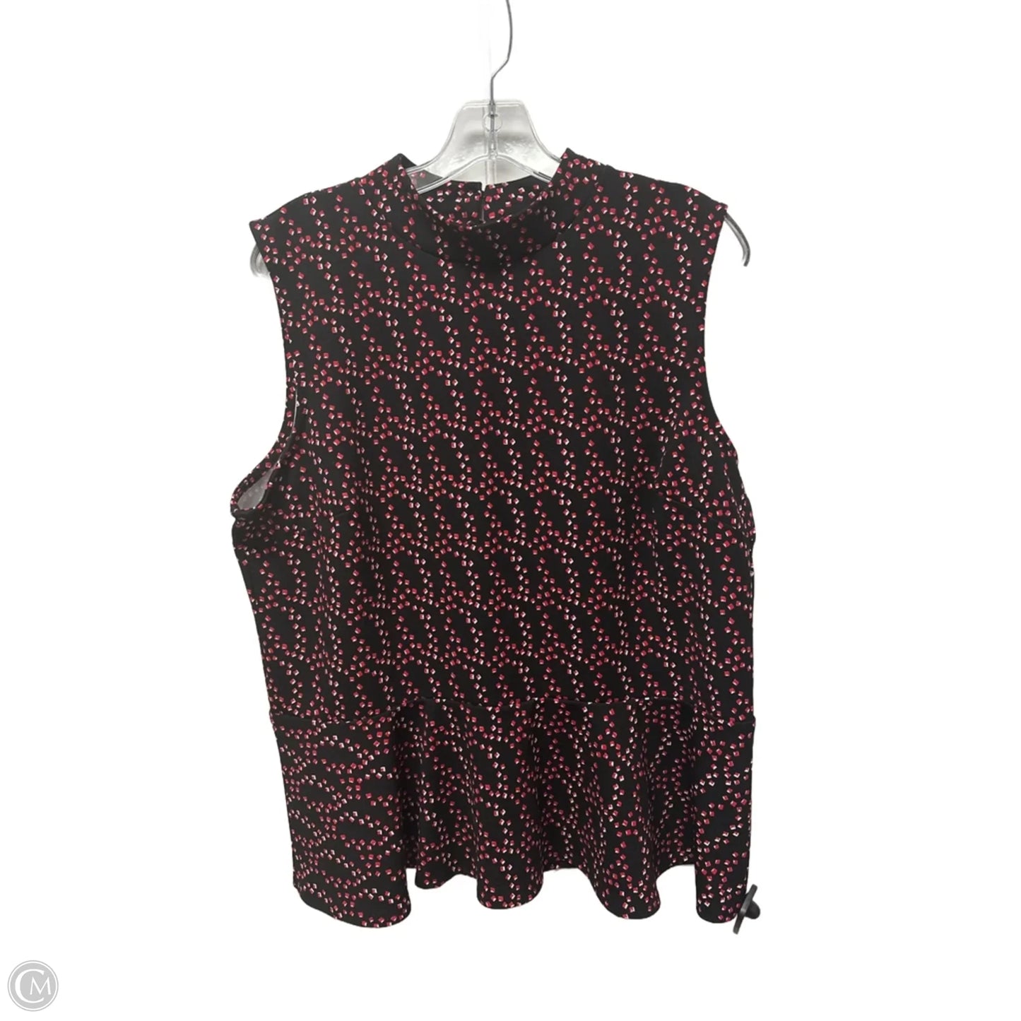 Top Sleeveless By Banana Republic In Black & Red, Size: Xl