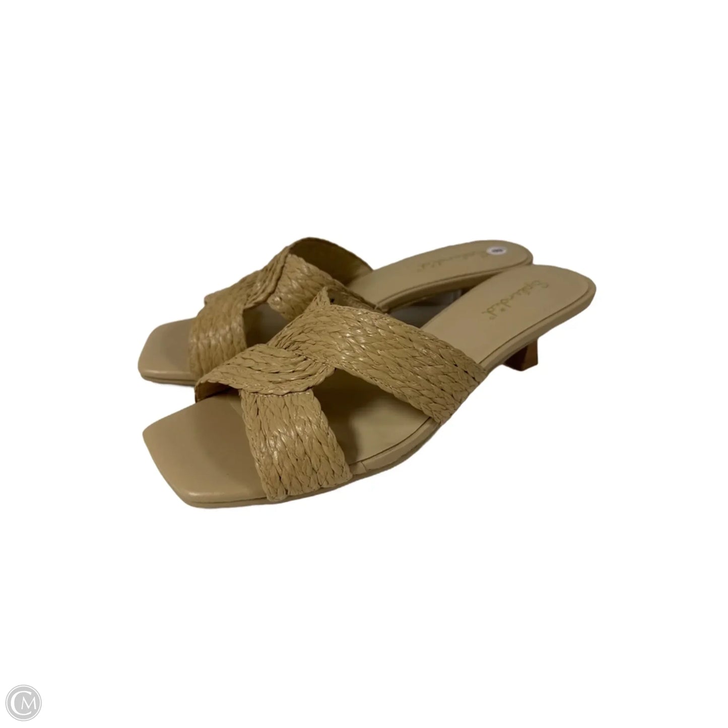 Sandals Heels Kitten By Splendid In Beige, Size: 8