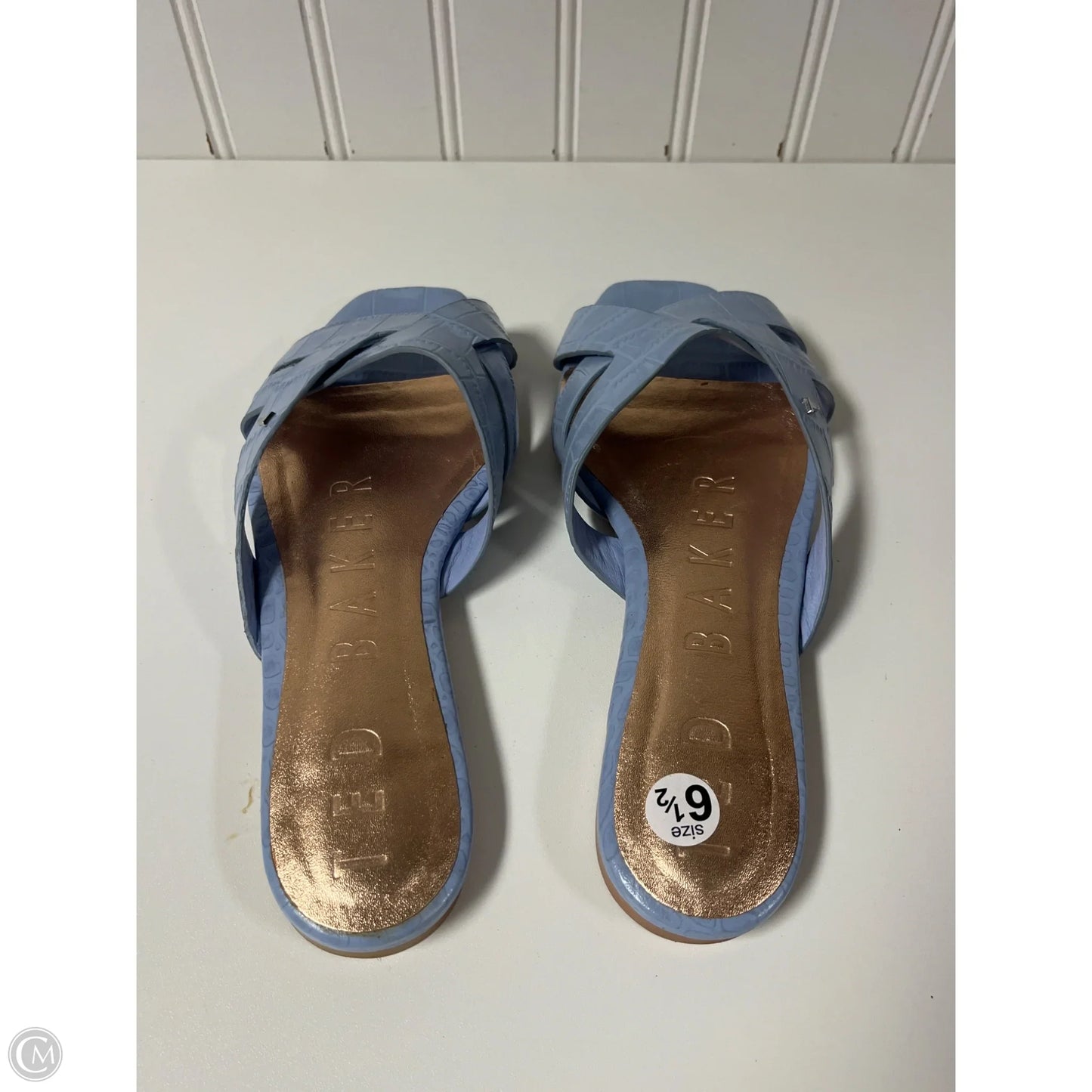 Sandals Flats By Ted Baker In Blue, Size: 6.5