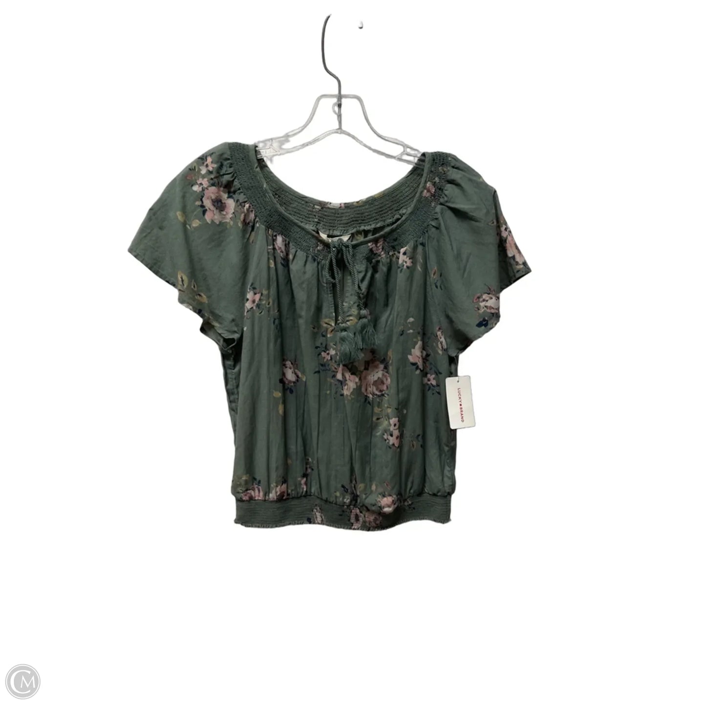 Top Short Sleeve By Lucky Brand In Green, Size: S