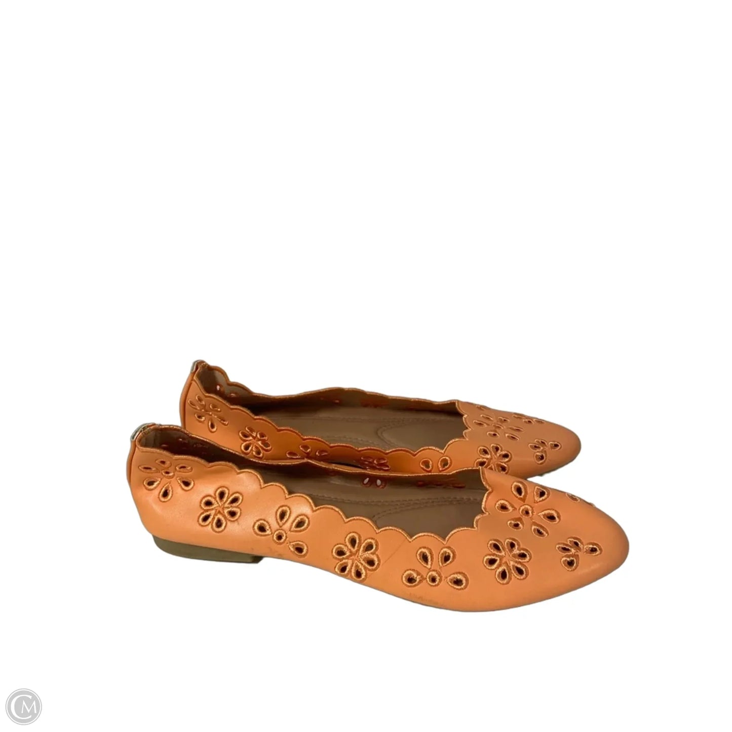 Shoes Flats By Clothes Mentor In Orange, Size: 11