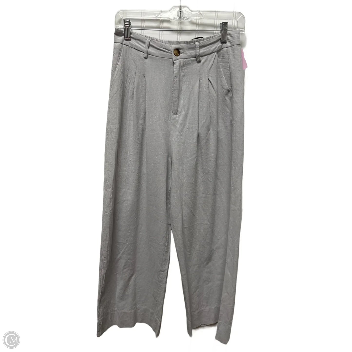 Pants Linen By Clothes Mentor In Grey, Size: M