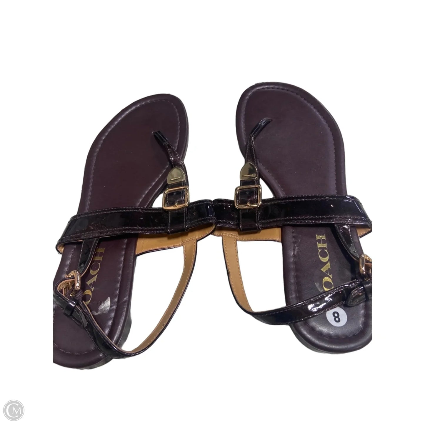 Sandals Designer By Coach In Purple, Size: 8