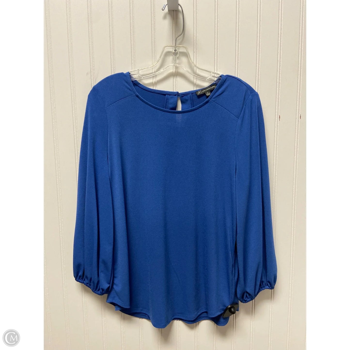 Top Long Sleeve By Adrianna Papell In Black, Size: S