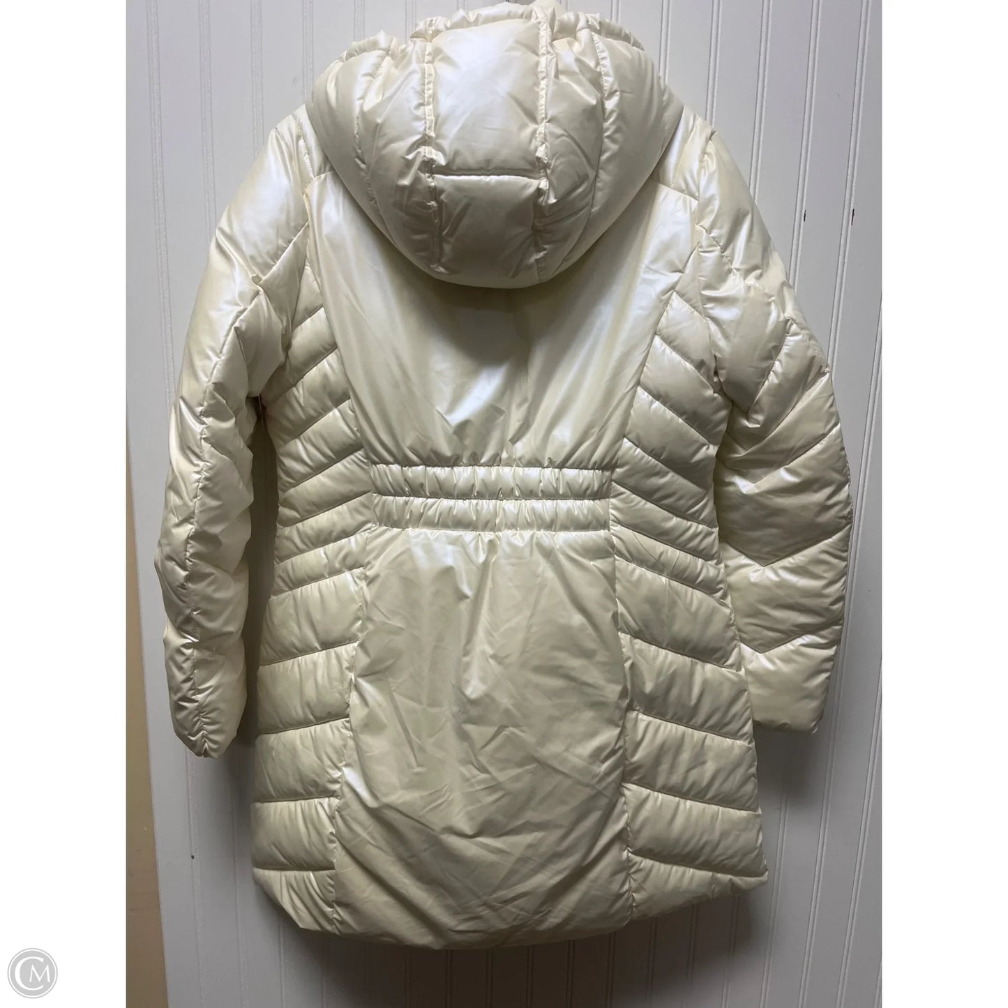 Coat Puffer & Quilted By Guess In Cream, Size: M