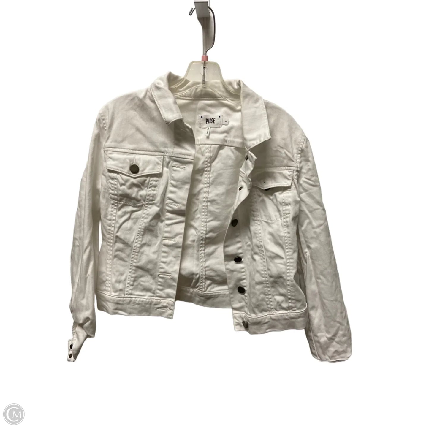 Jacket Denim By Paige In White, Size: S