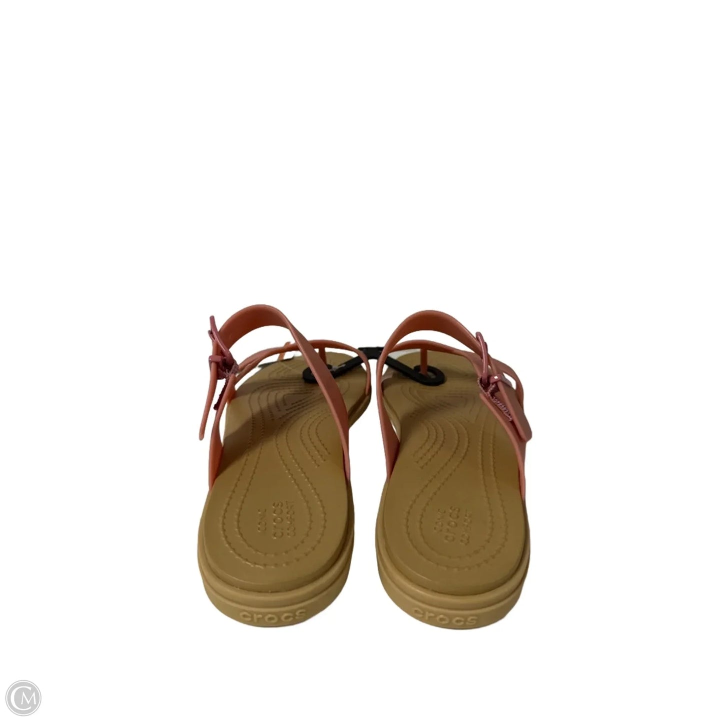 Sandals Flats By Crocs In Pink, Size: 8