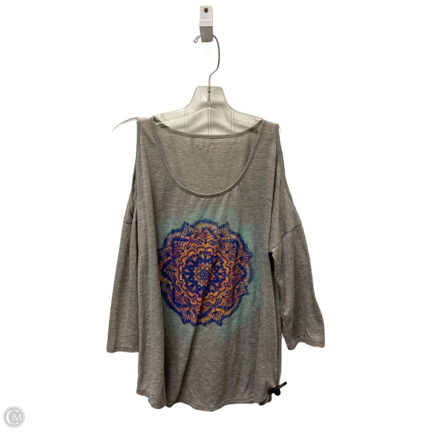 Top Short Sleeve By Jessica Simpson In Grey, Size: L