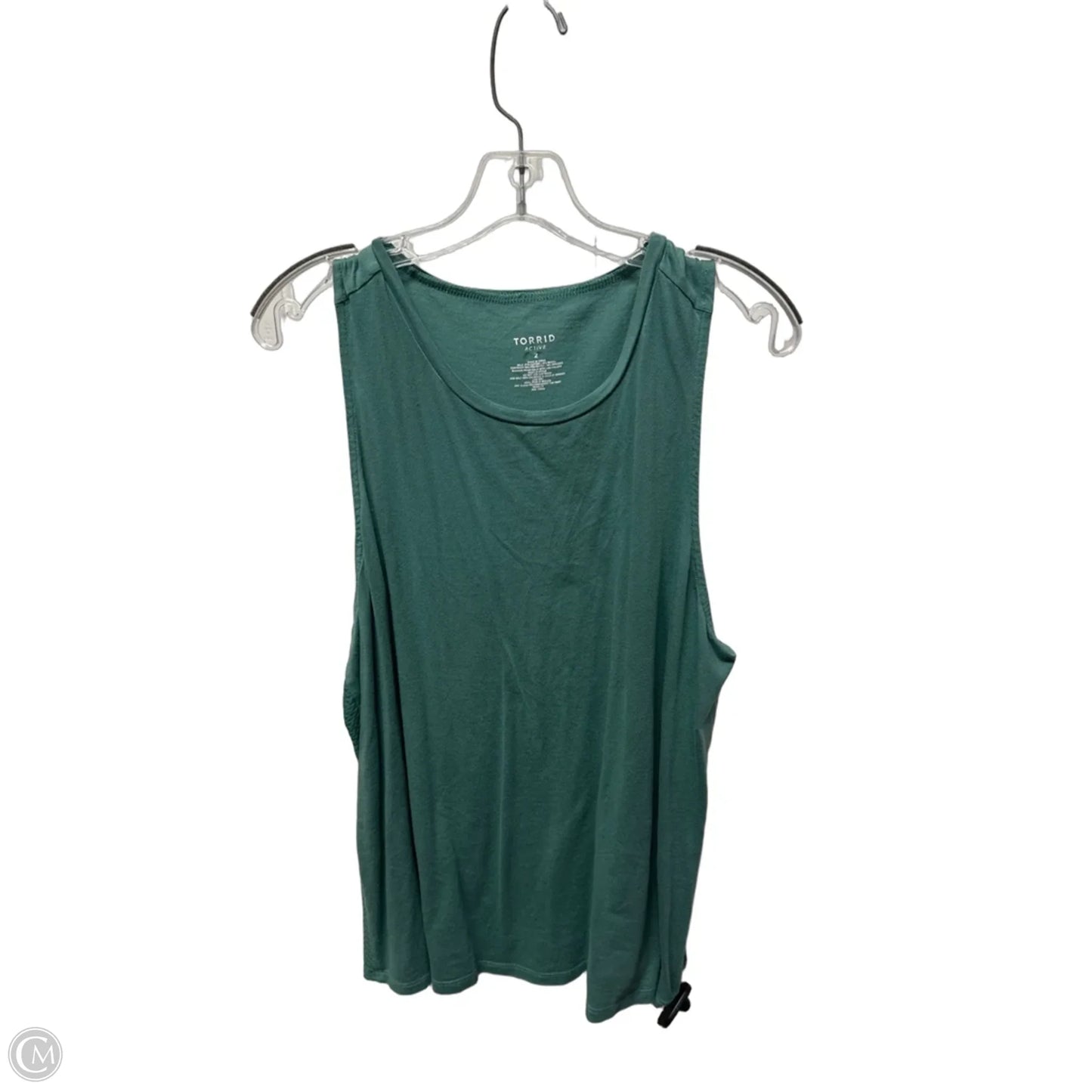 Top Sleeveless By Torrid In Green, Size: 2x