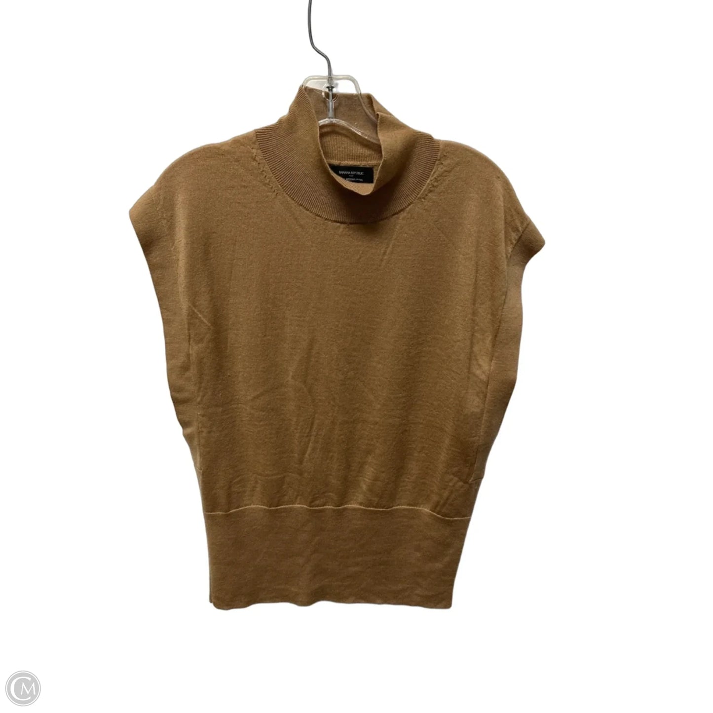 Top Short Sleeve By Banana Republic In Brown, Size: L