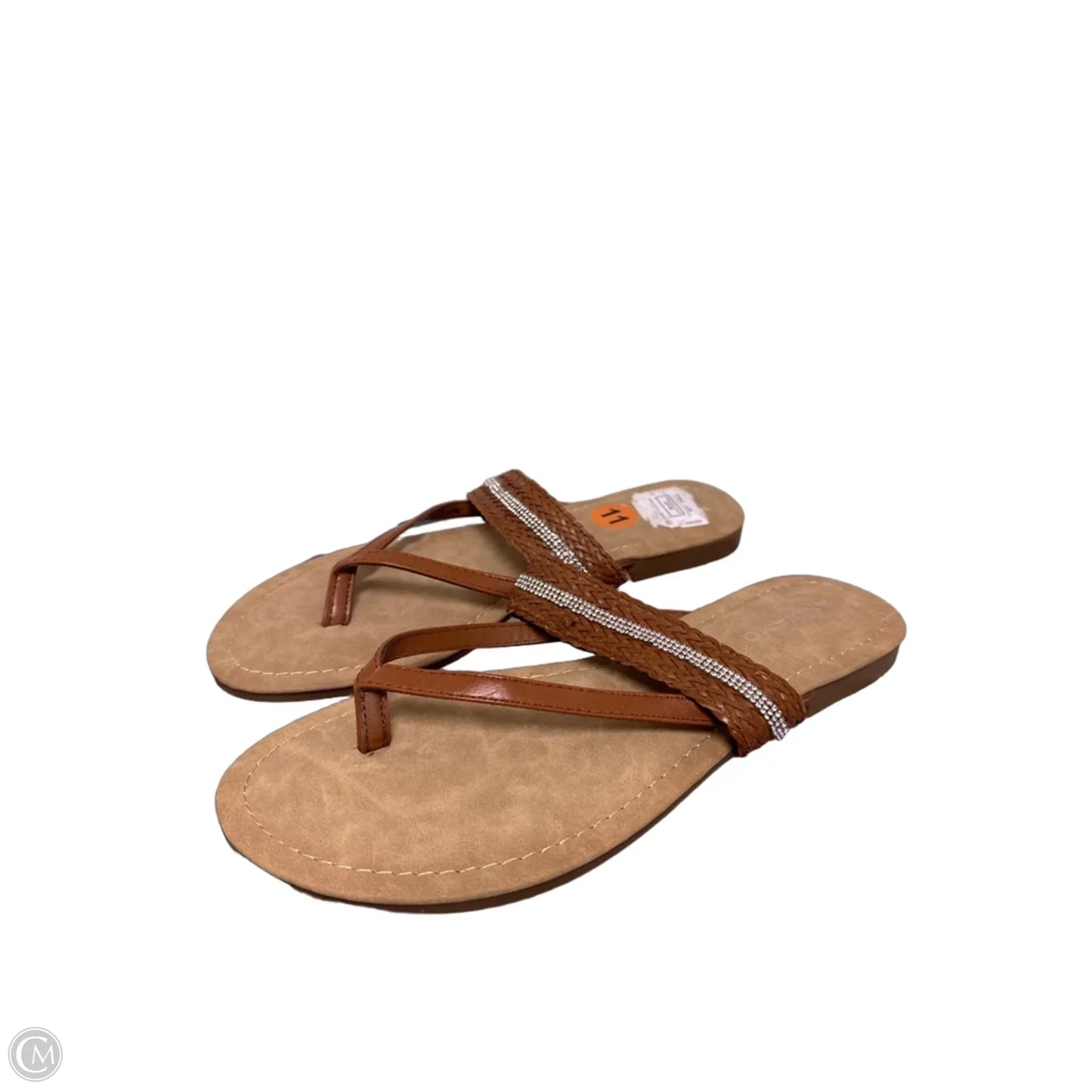Sandals Flip Flops By Clothes Mentor In Brown, Size: 11