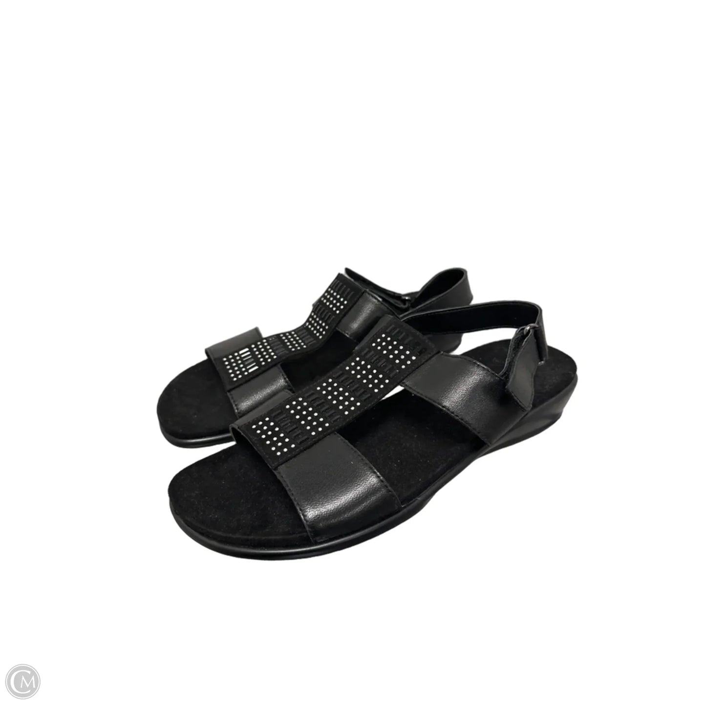 Sandals Flats By Easy Spirit In Black, Size: 8.5