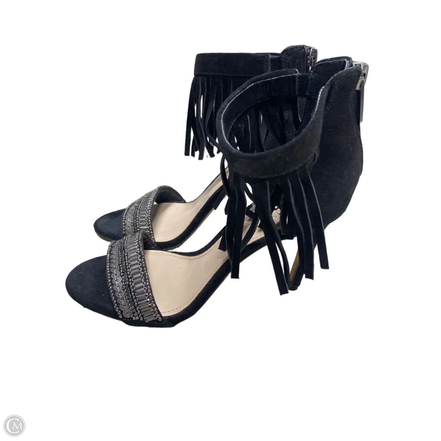 Sandals Heels Stiletto By Vince Camuto In Black, Size: 6.5