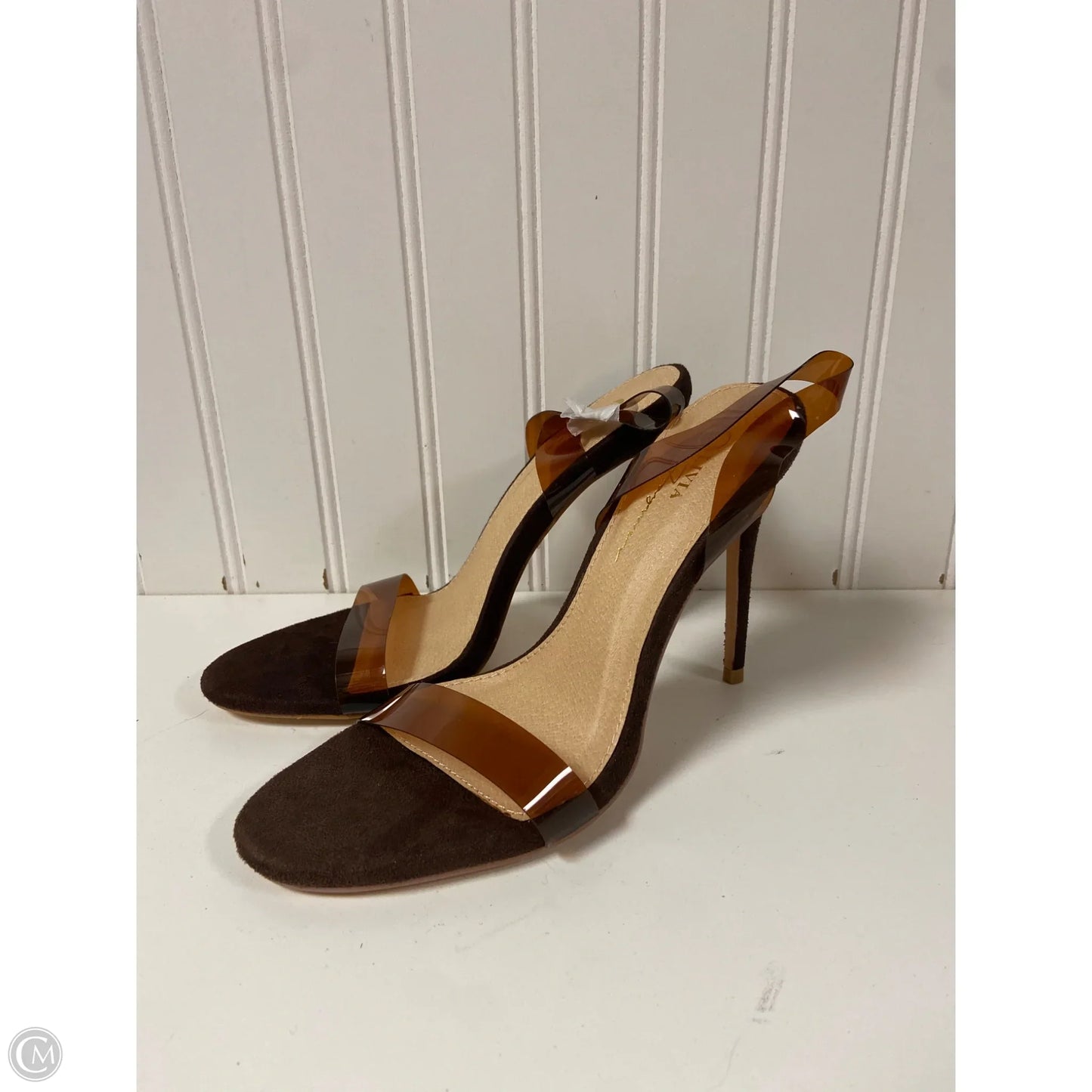 Sandals Heels Stiletto By Clothes Mentor In Brown, Size: 6.5