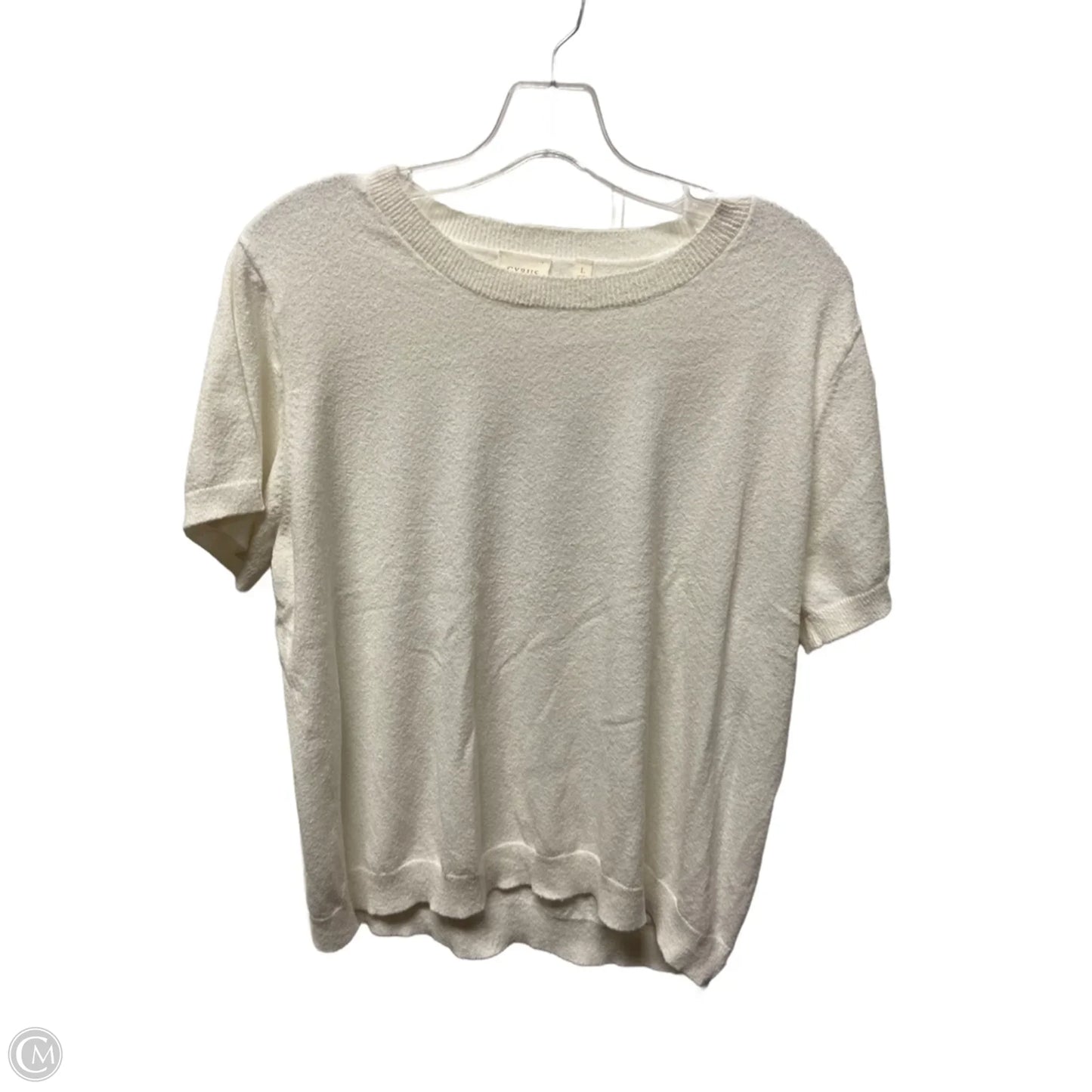 Top Short Sleeve By Cyrus In White, Size: L