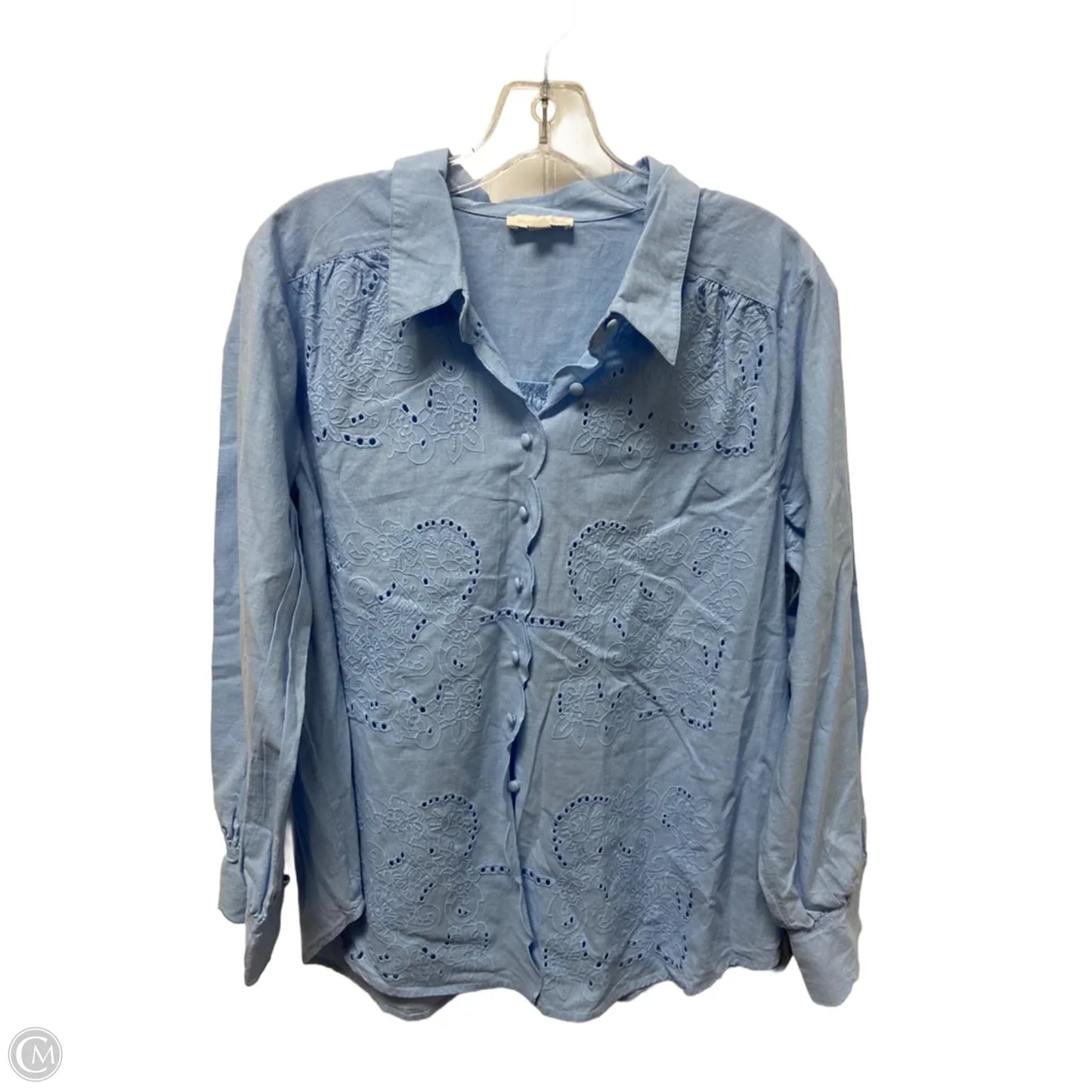 Top Long Sleeve By Clothes Mentor In Blue, Size: L