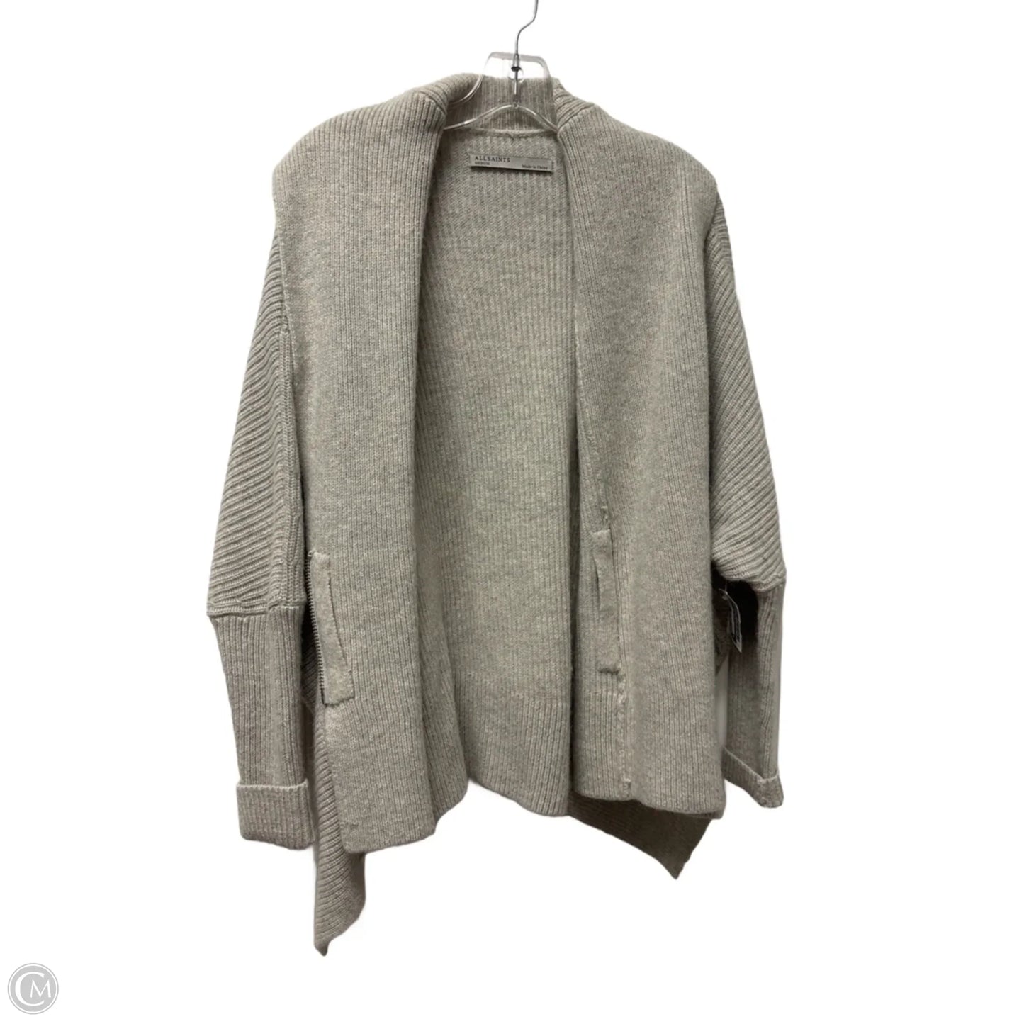 Cardigan Designer By All Saints In Grey, Size: M