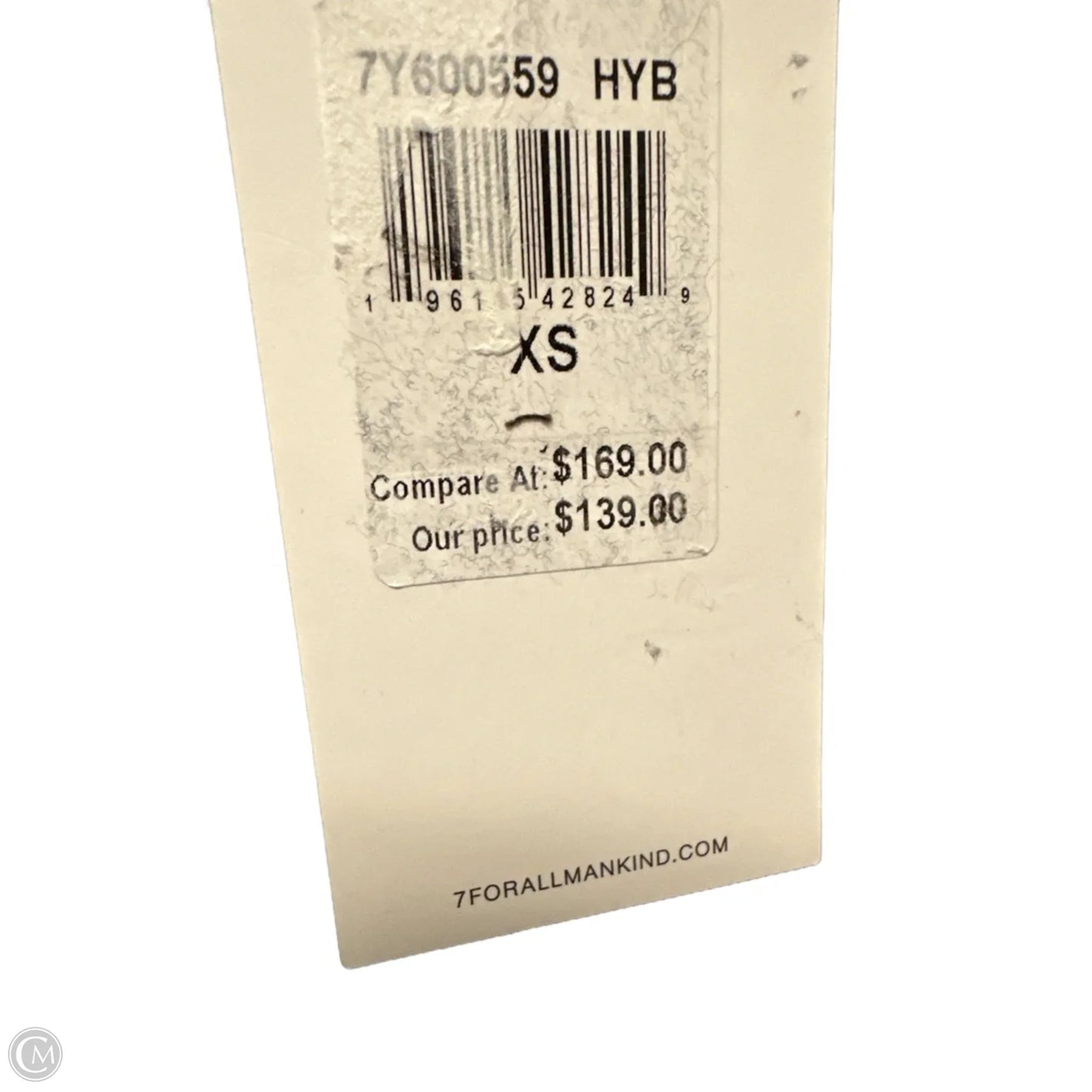 Top Long Sleeve By 7 For All Mankind In Blue Denim, Size: Xs