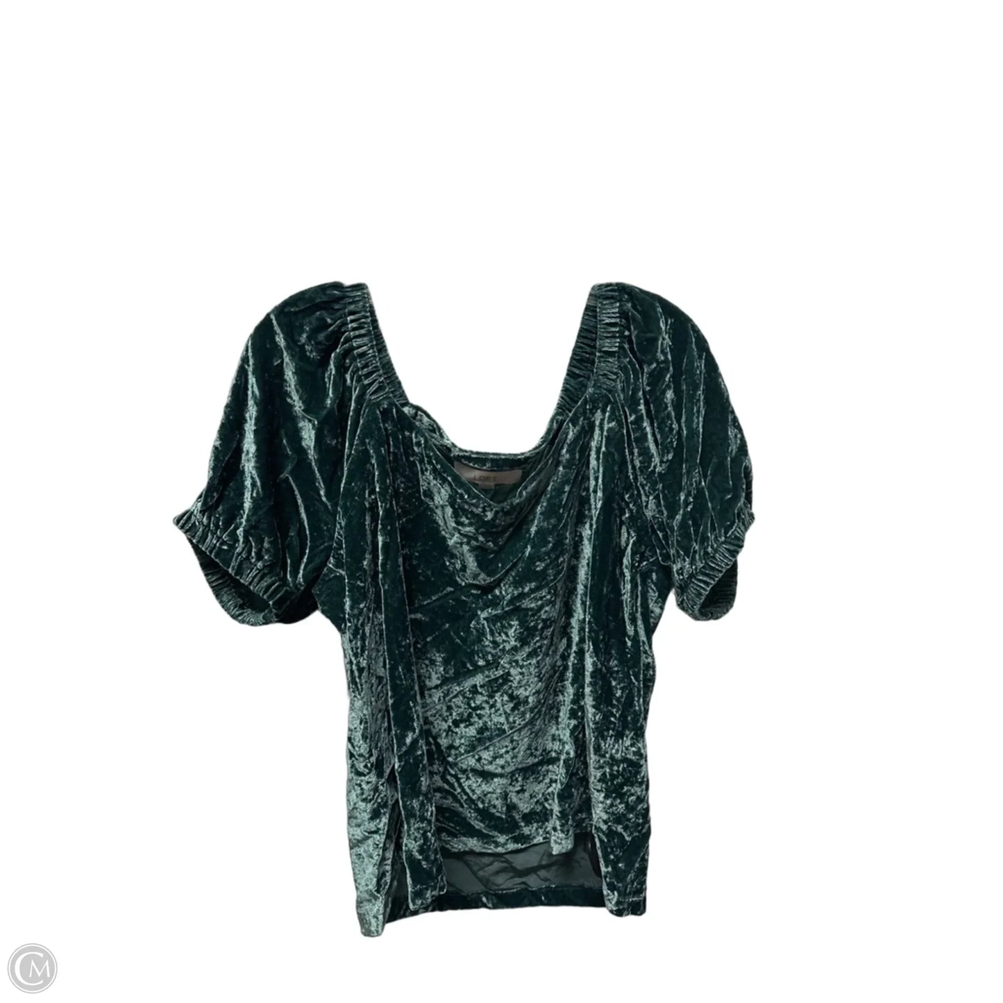 Top Short Sleeve By Loft In Green, Size: L