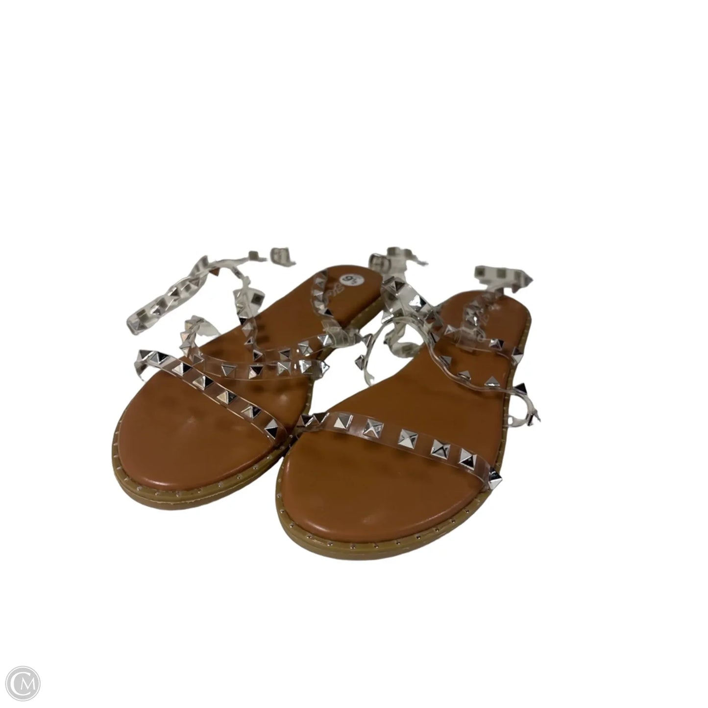 Sandals Flats By Clothes Mentor In Tan, Size: 9.5