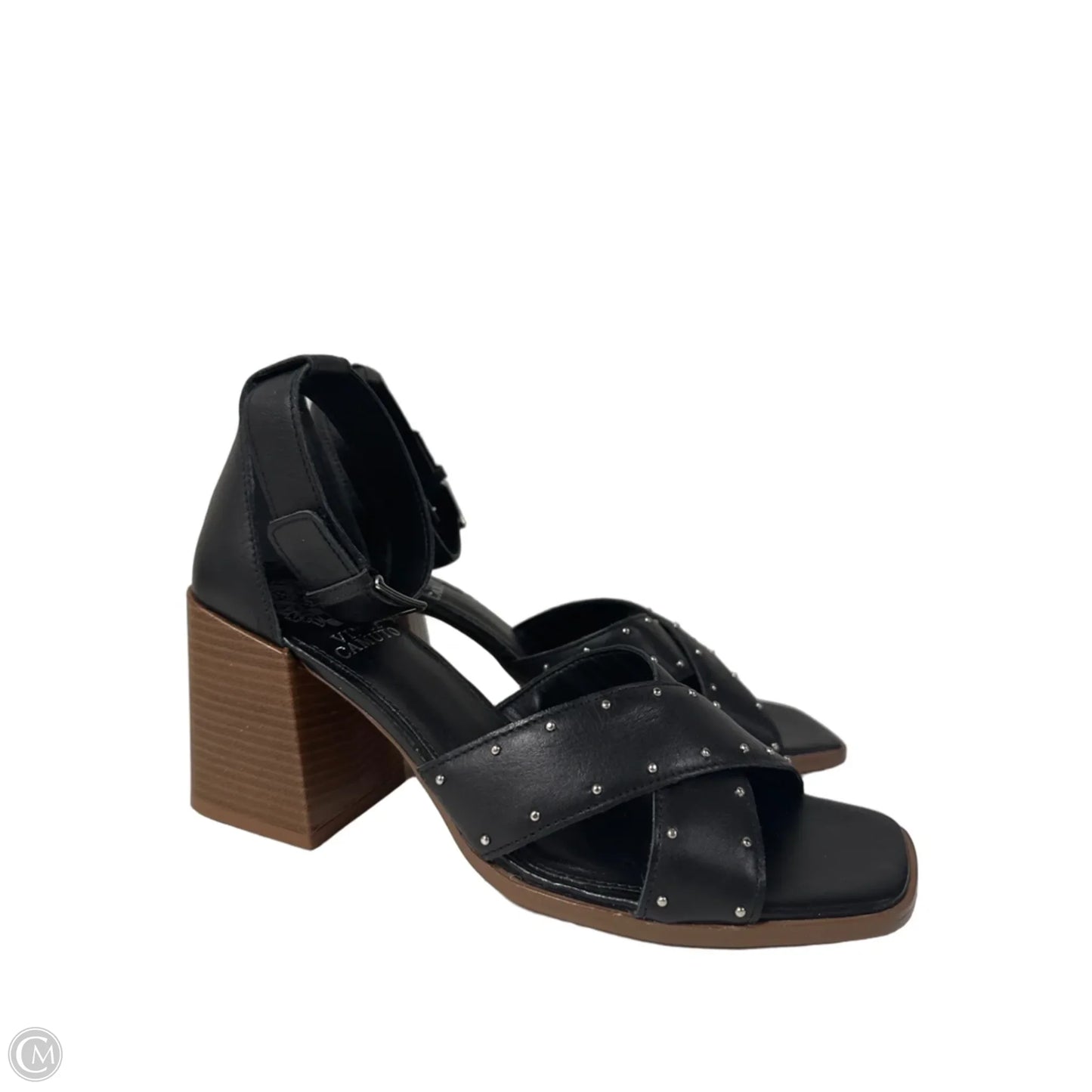 Sandals Heels Block By Vince Camuto In Black, Size: 8.5