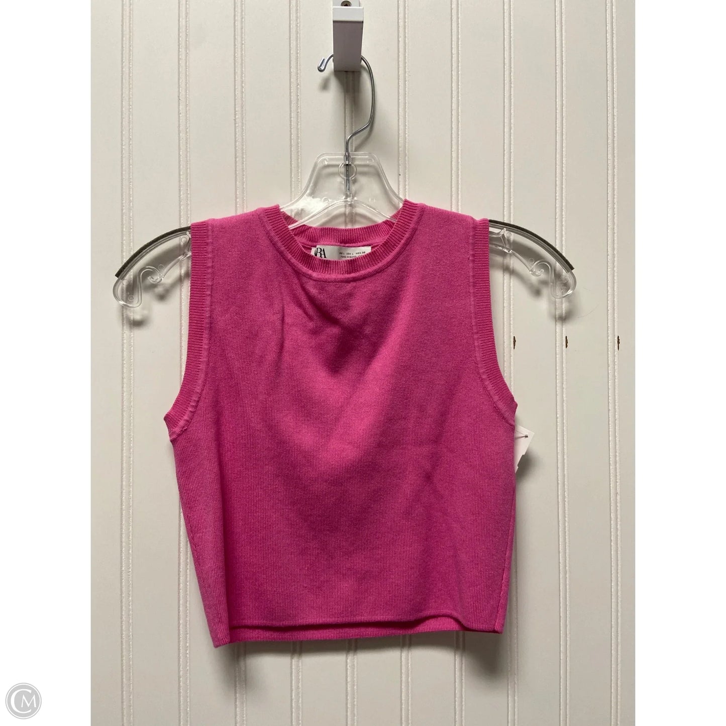 Top Sleeveless By Zara In Pink, Size: L