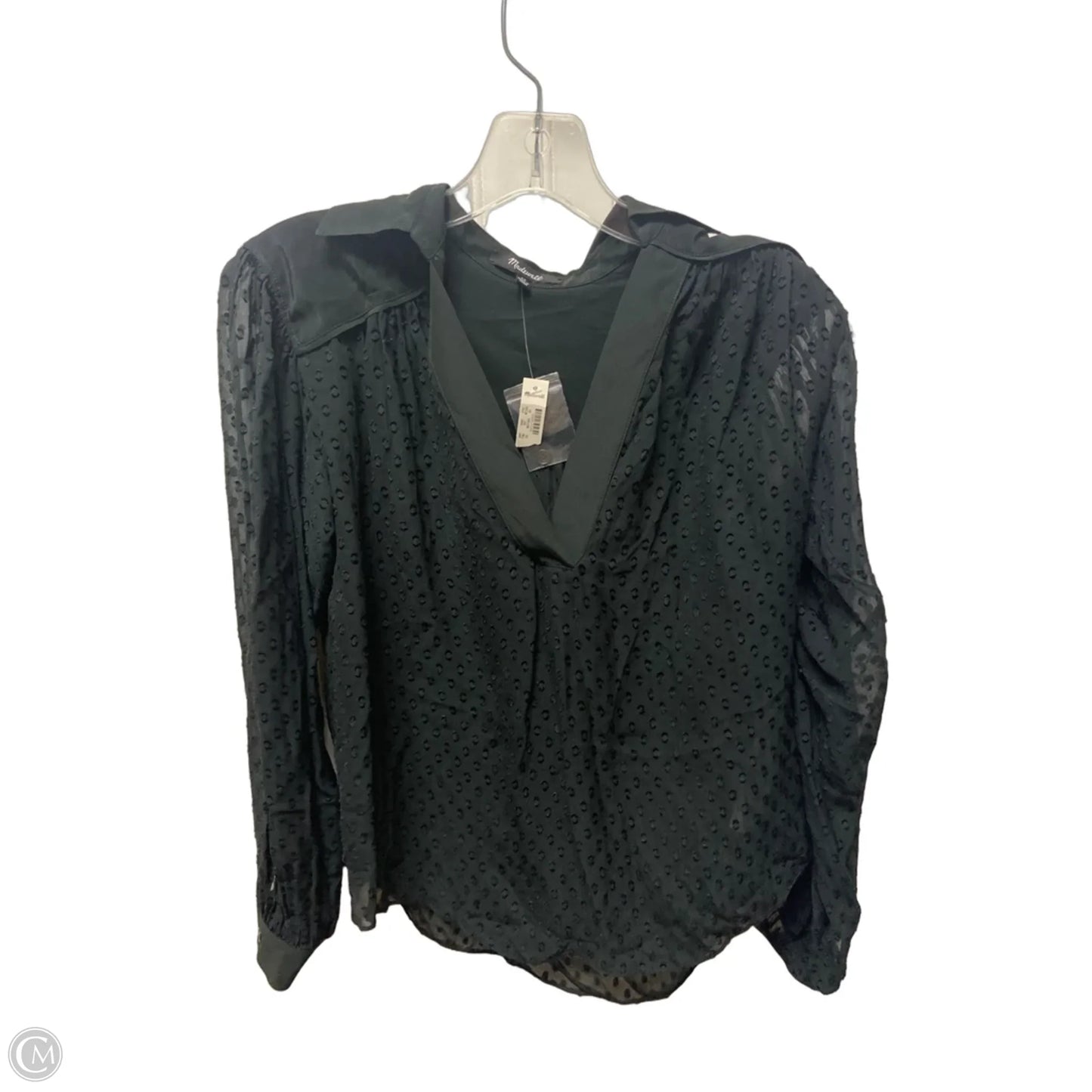 Top Long Sleeve By Madewell In Black, Size: Xs