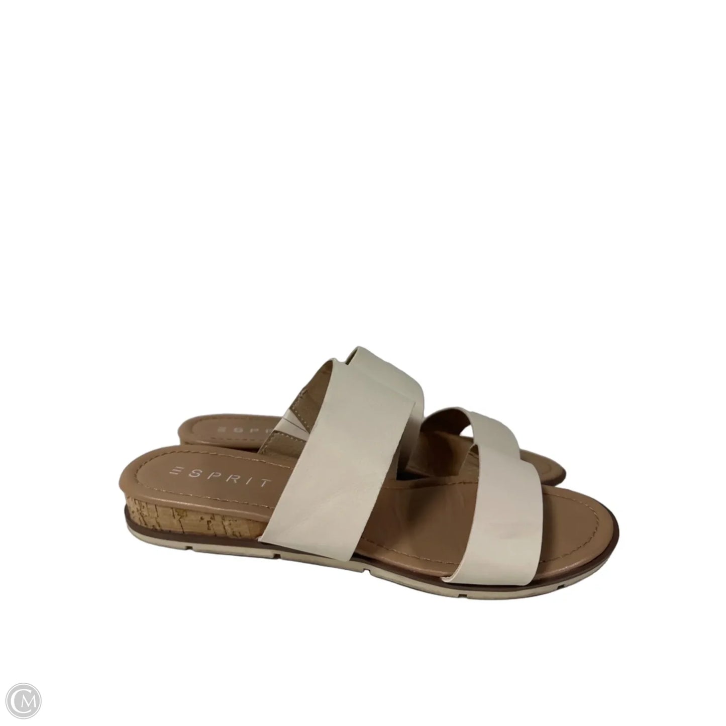 Sandals Heels Wedge By Clothes Mentor In White, Size: 8.5