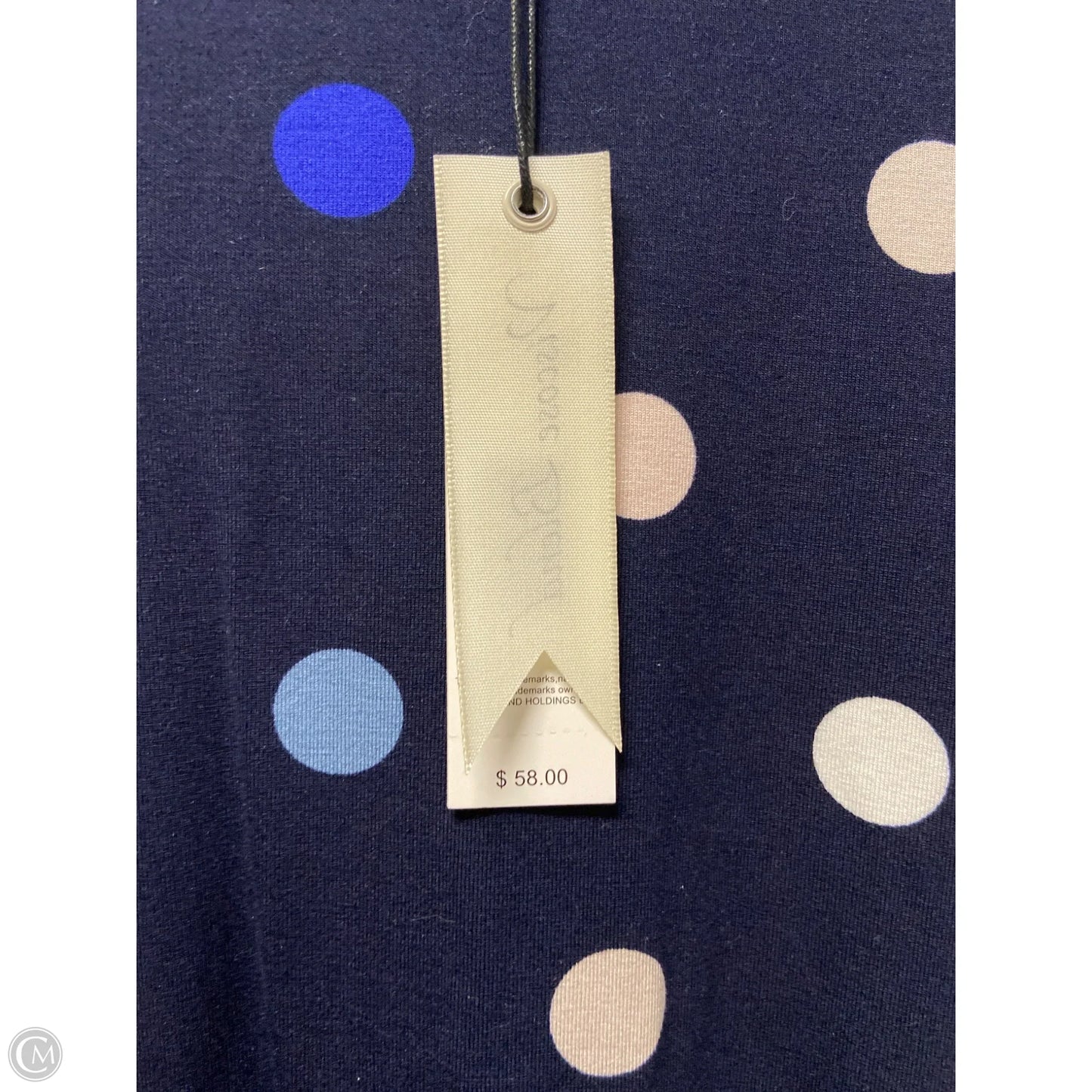 Top Short Sleeve Basic By Tahari By Arthur Levine In Polkadot Pattern, Size: S