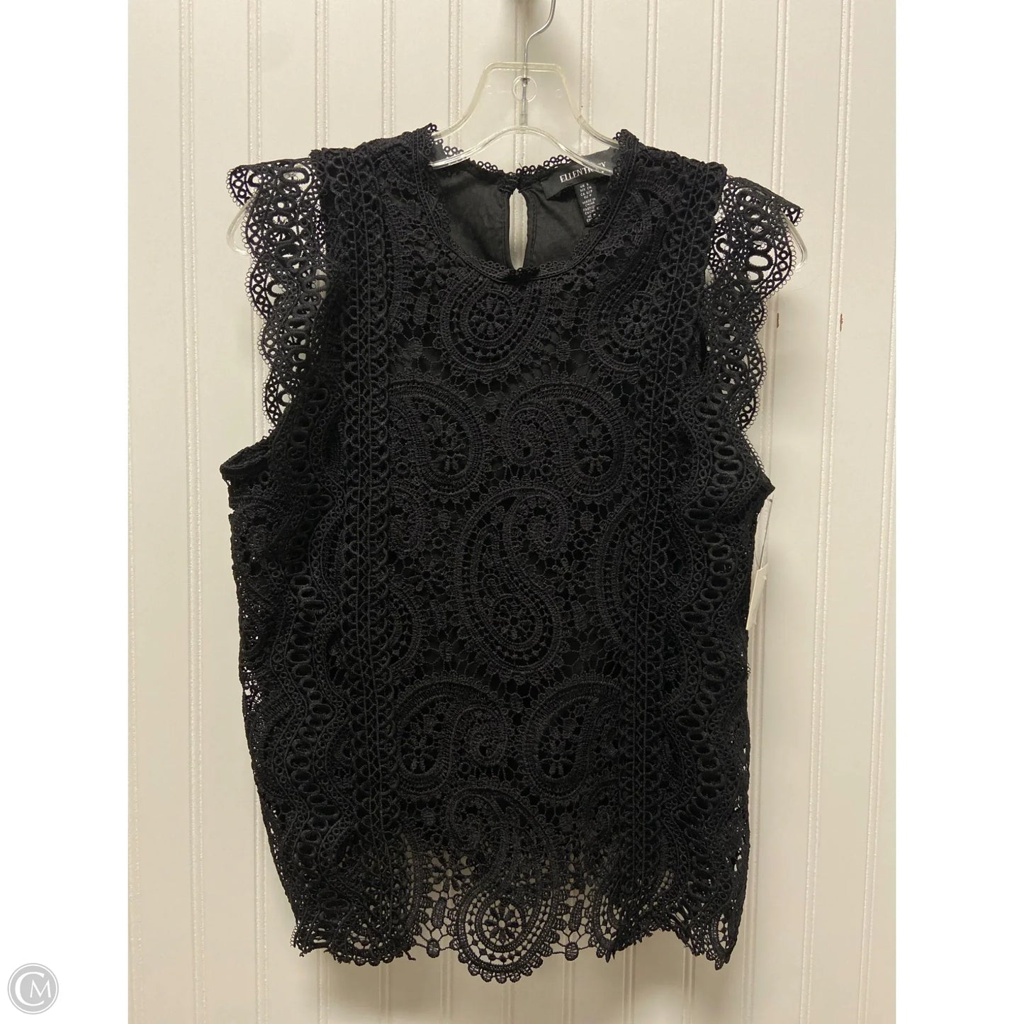 Top Sleeveless By Ellen Tracy In Black, Size: S