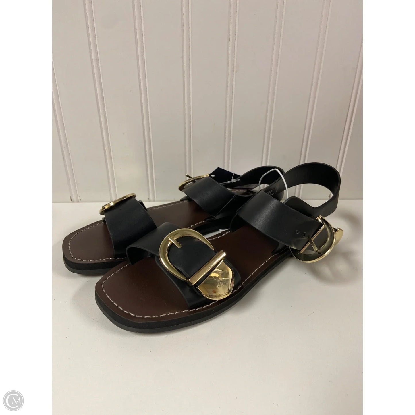 Sandals Flats By Universal Thread In Black, Size: 6.5
