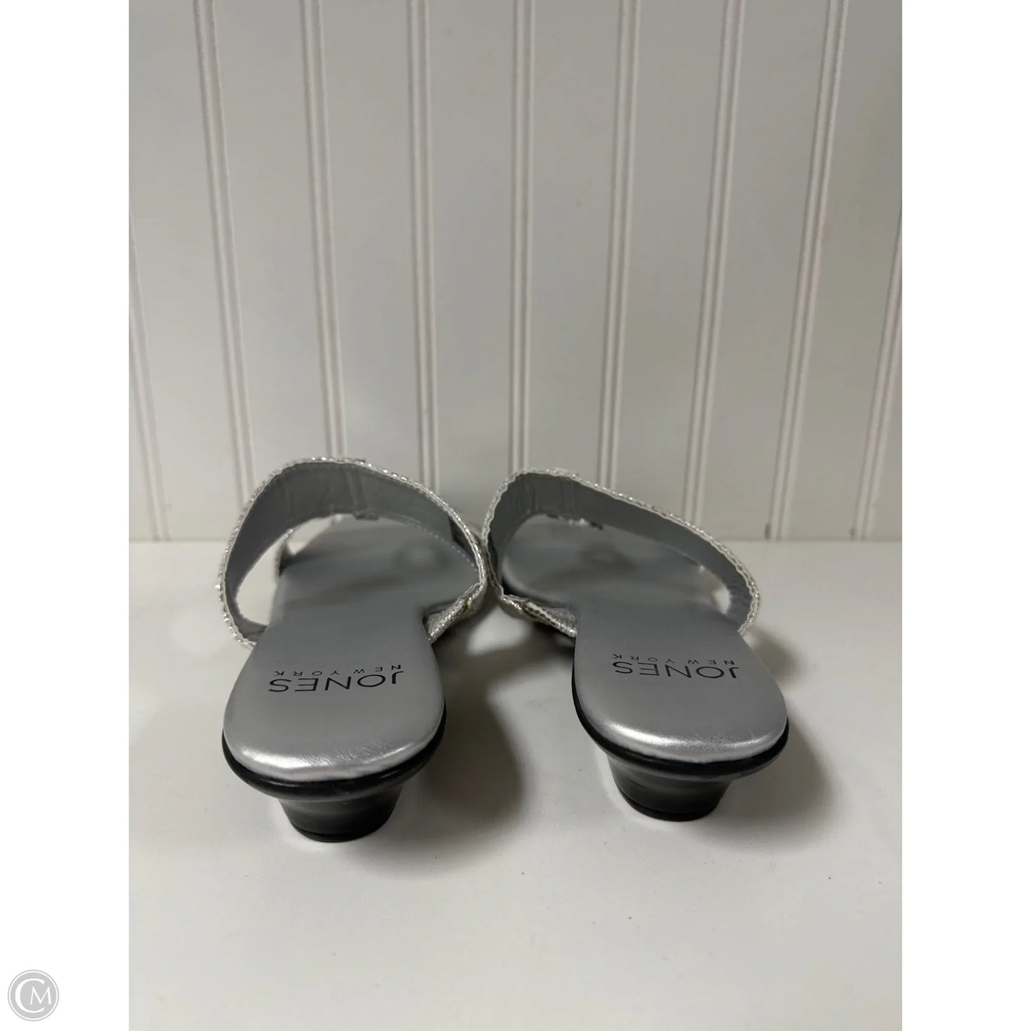 Sandals Heels Block By Jones New York In Silver, Size: 9