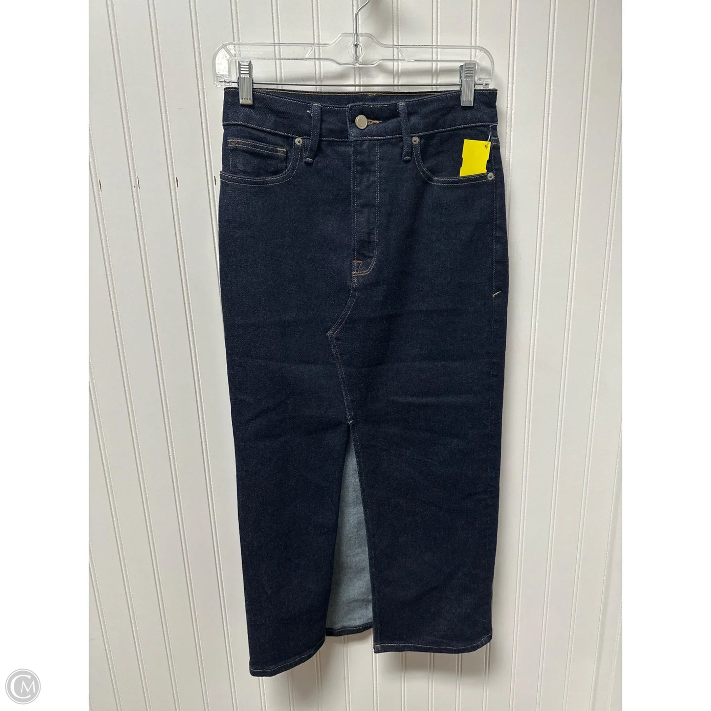 Skirt Midi By Good American In Blue Denim, Size: 6