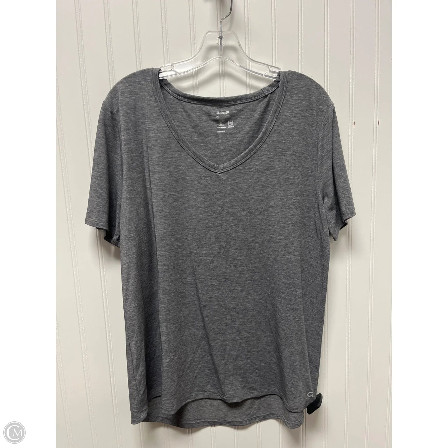 Athletic Top Short Sleeve By Gapfit In Grey, Size: M