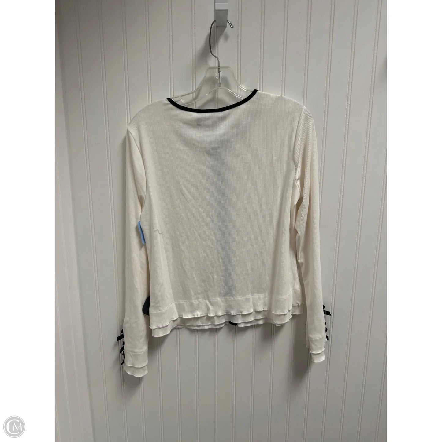 Top Long Sleeve By Badgley Mischka In White, Size: M