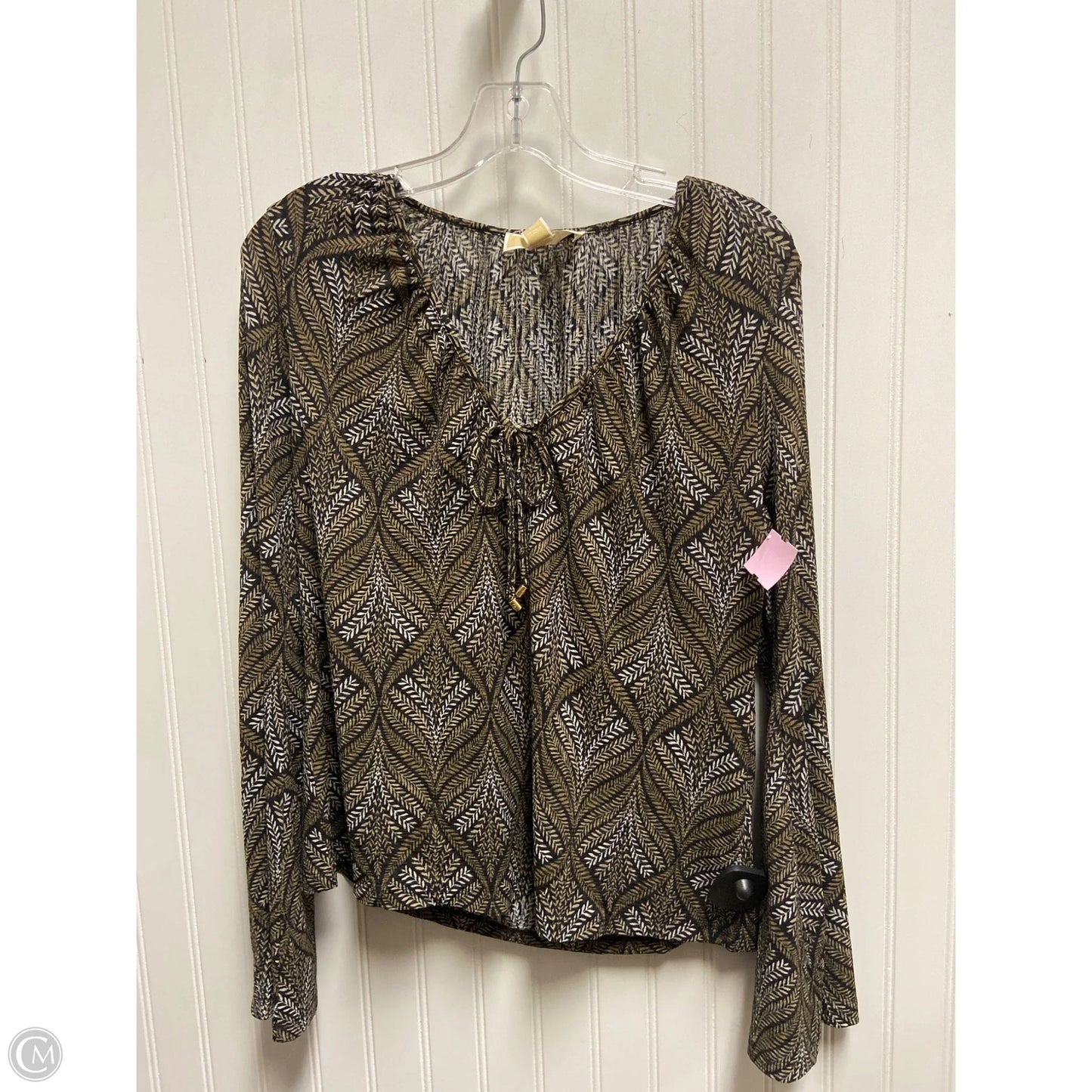 Top Long Sleeve By Michael By Michael Kors In Black & Brown, Size: M
